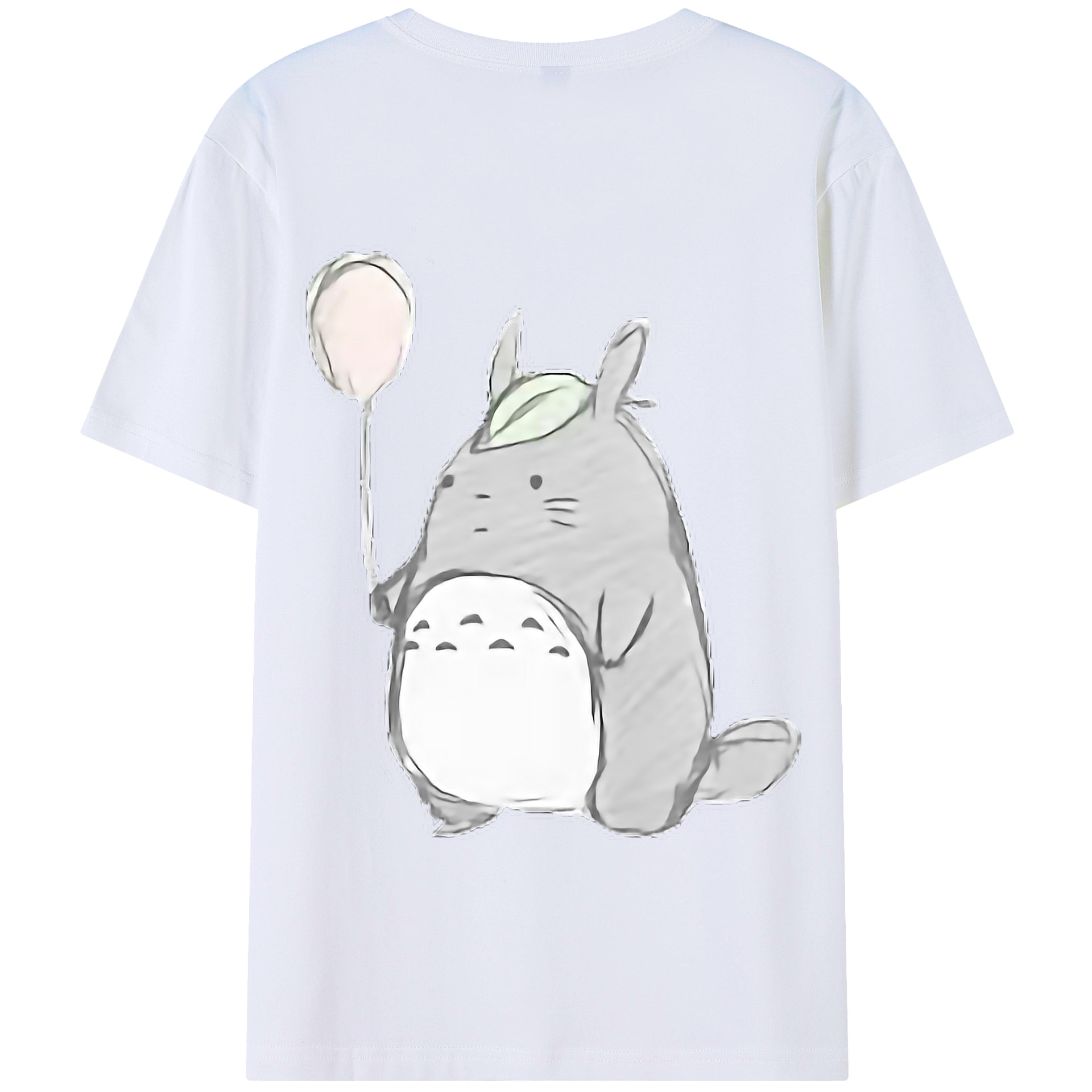 （画像用） となりのトトロ 草壁メイ 草壁サツキ My Neighbor Totoro Satsuki Kusakabe Mei Kusakabe 綿100％ メンズ半袖Tシャツ（バックプリント） 通気性