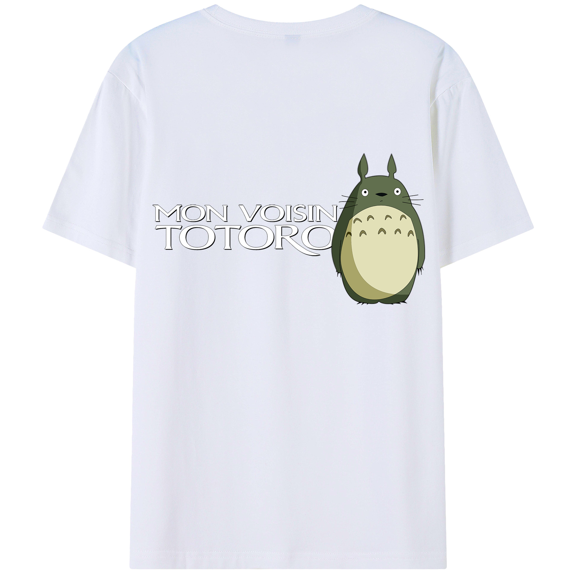 （画像用） となりのトトロ 草壁メイ 草壁サツキ My Neighbor Totoro Satsuki Kusakabe Mei Kusakabe 綿100％ メンズ半袖Tシャツ（バックプリント） 通気性