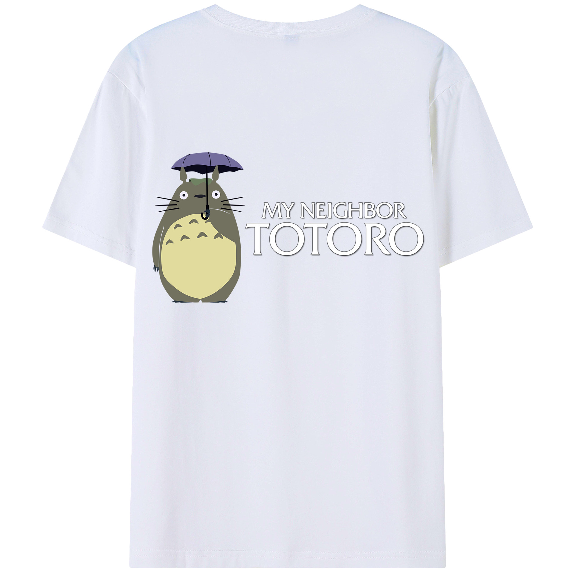 （画像用） となりのトトロ 草壁メイ 草壁サツキ My Neighbor Totoro Satsuki Kusakabe Mei Kusakabe 綿100％ メンズ半袖Tシャツ（バックプリント） 通気性