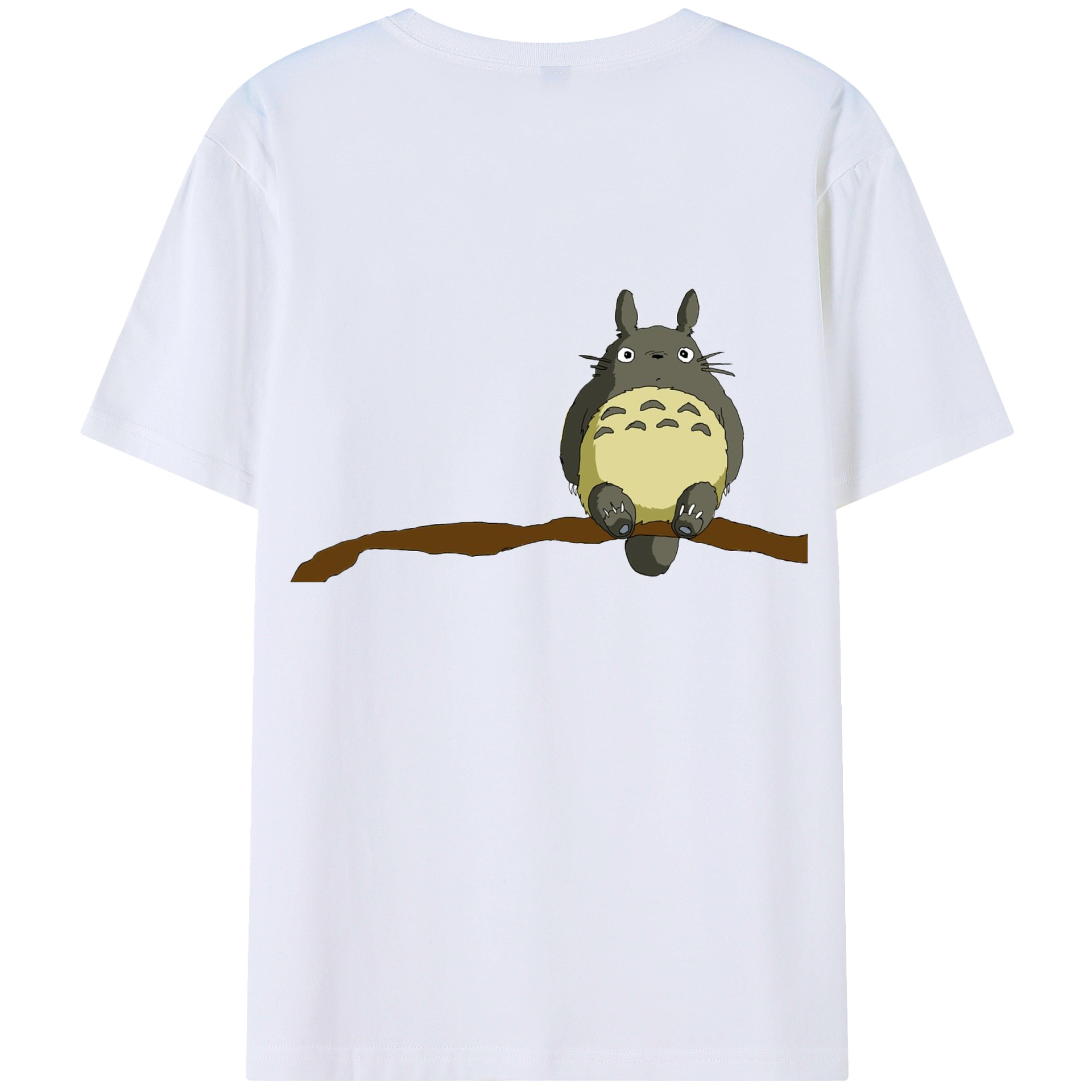 （画像用） となりのトトロ 草壁メイ 草壁サツキ My Neighbor Totoro Satsuki Kusakabe Mei Kusakabe 綿100％ メンズ半袖Tシャツ（バックプリント） 通気性