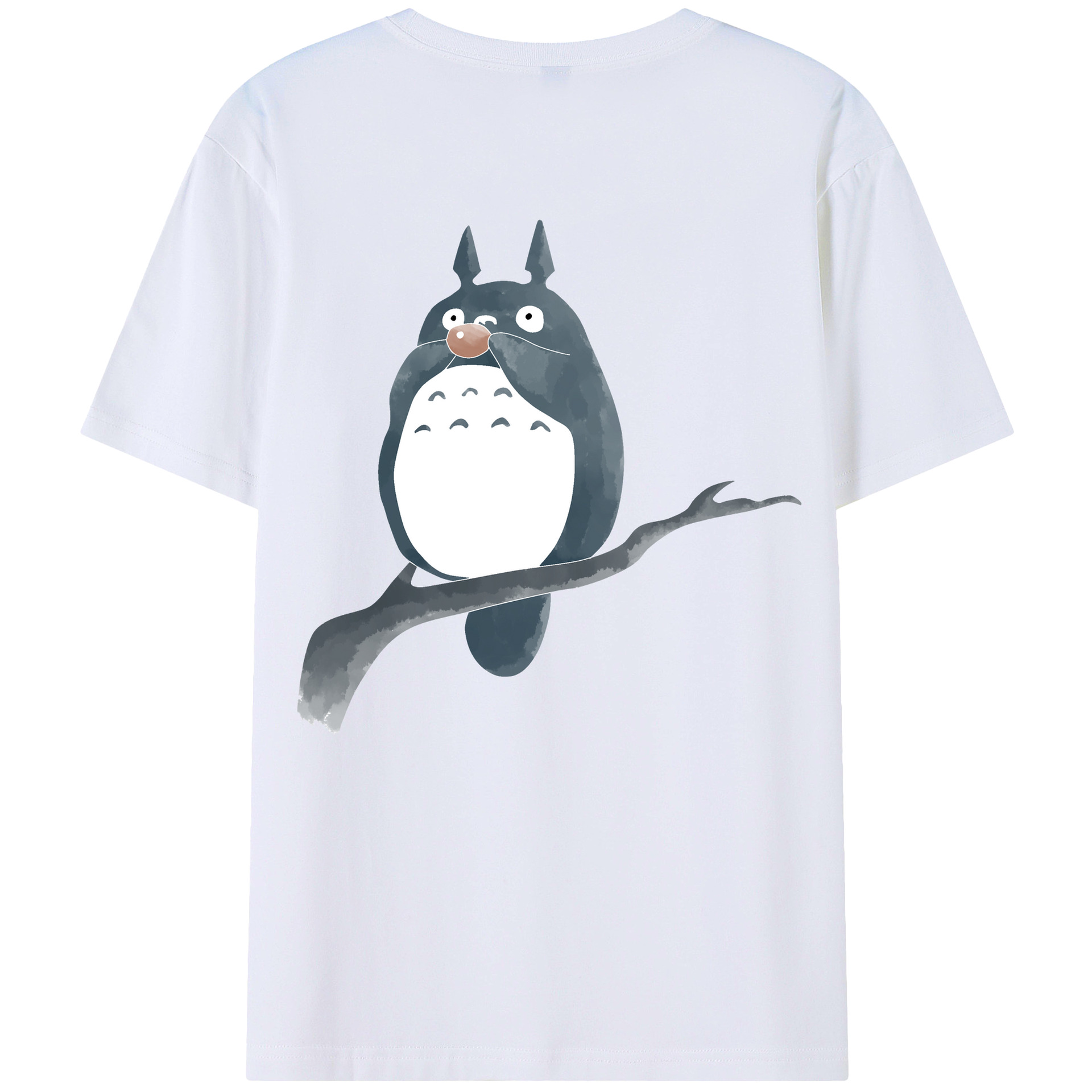 （画像用） となりのトトロ 草壁メイ 草壁サツキ My Neighbor Totoro Satsuki Kusakabe Mei Kusakabe 綿100％ メンズ半袖Tシャツ（バックプリント） 通気性
