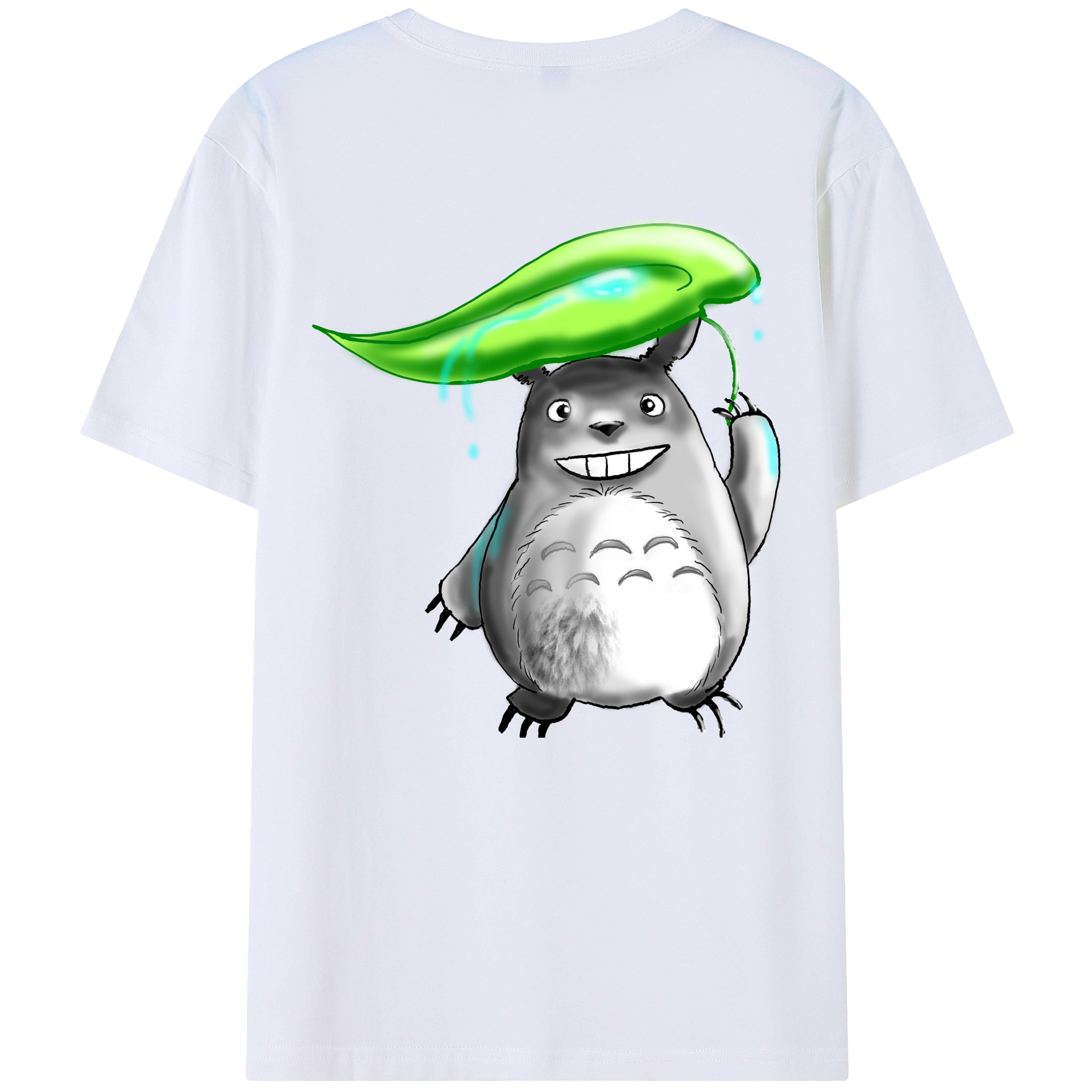 （画像用） となりのトトロ 草壁メイ 草壁サツキ My Neighbor Totoro Satsuki Kusakabe Mei Kusakabe 綿100％ メンズ半袖Tシャツ（バックプリント） 通気性