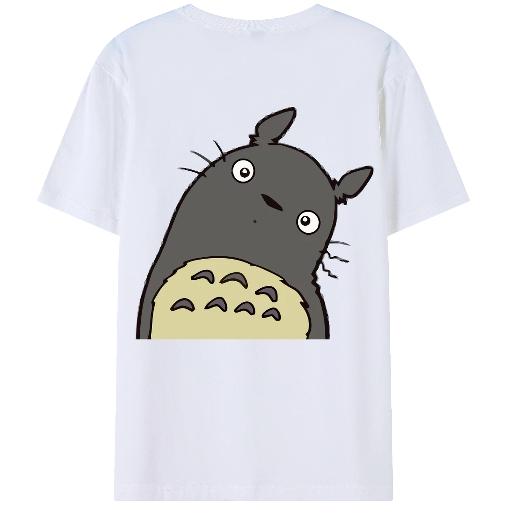 （画像用） となりのトトロ 草壁メイ 草壁サツキ My Neighbor Totoro Satsuki Kusakabe Mei Kusakabe 綿100％ メンズ半袖Tシャツ（バックプリント） 通気性