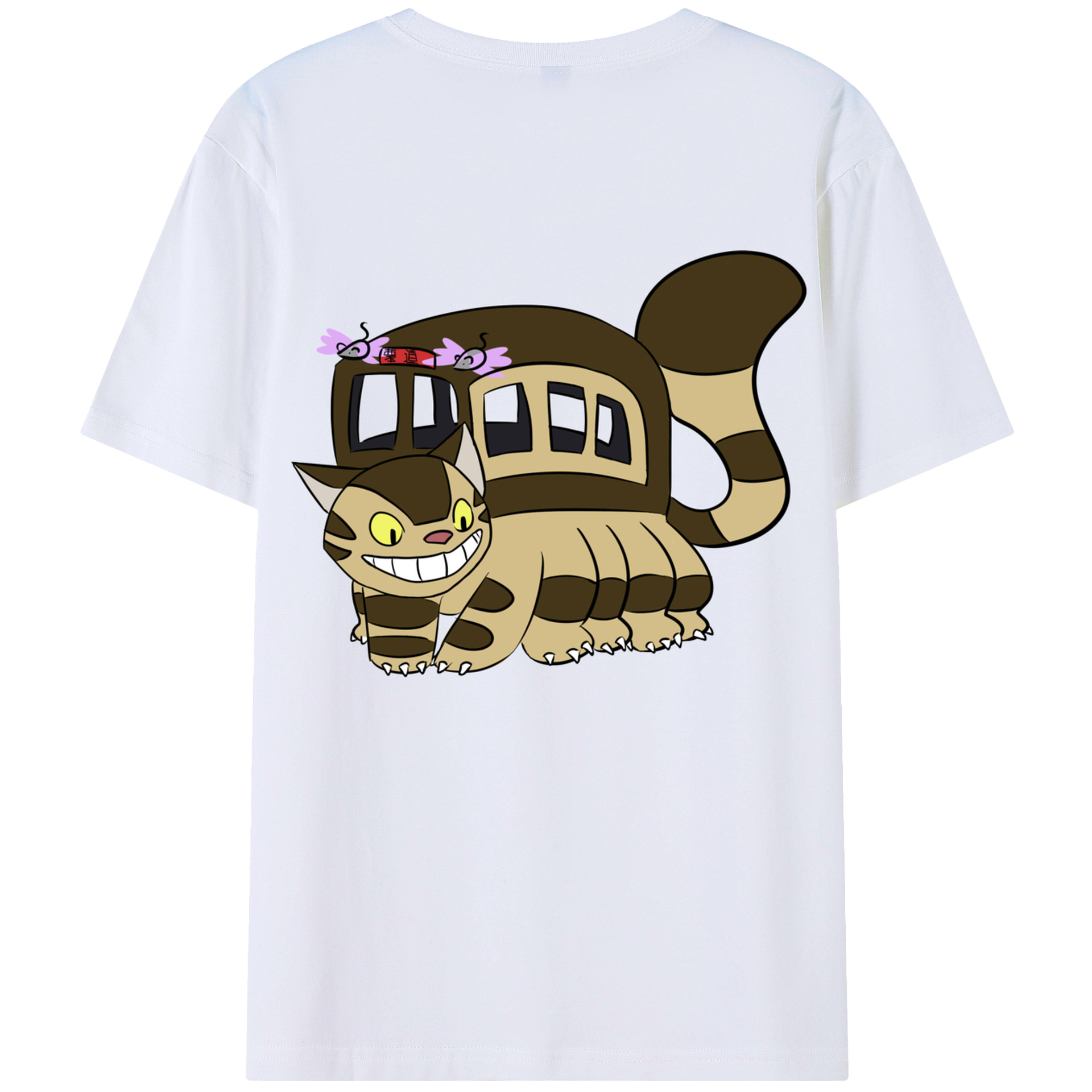 （画像用） となりのトトロ 草壁メイ 草壁サツキ My Neighbor Totoro Satsuki Kusakabe Mei Kusakabe 綿100％ メンズ半袖Tシャツ（バックプリント） 通気性