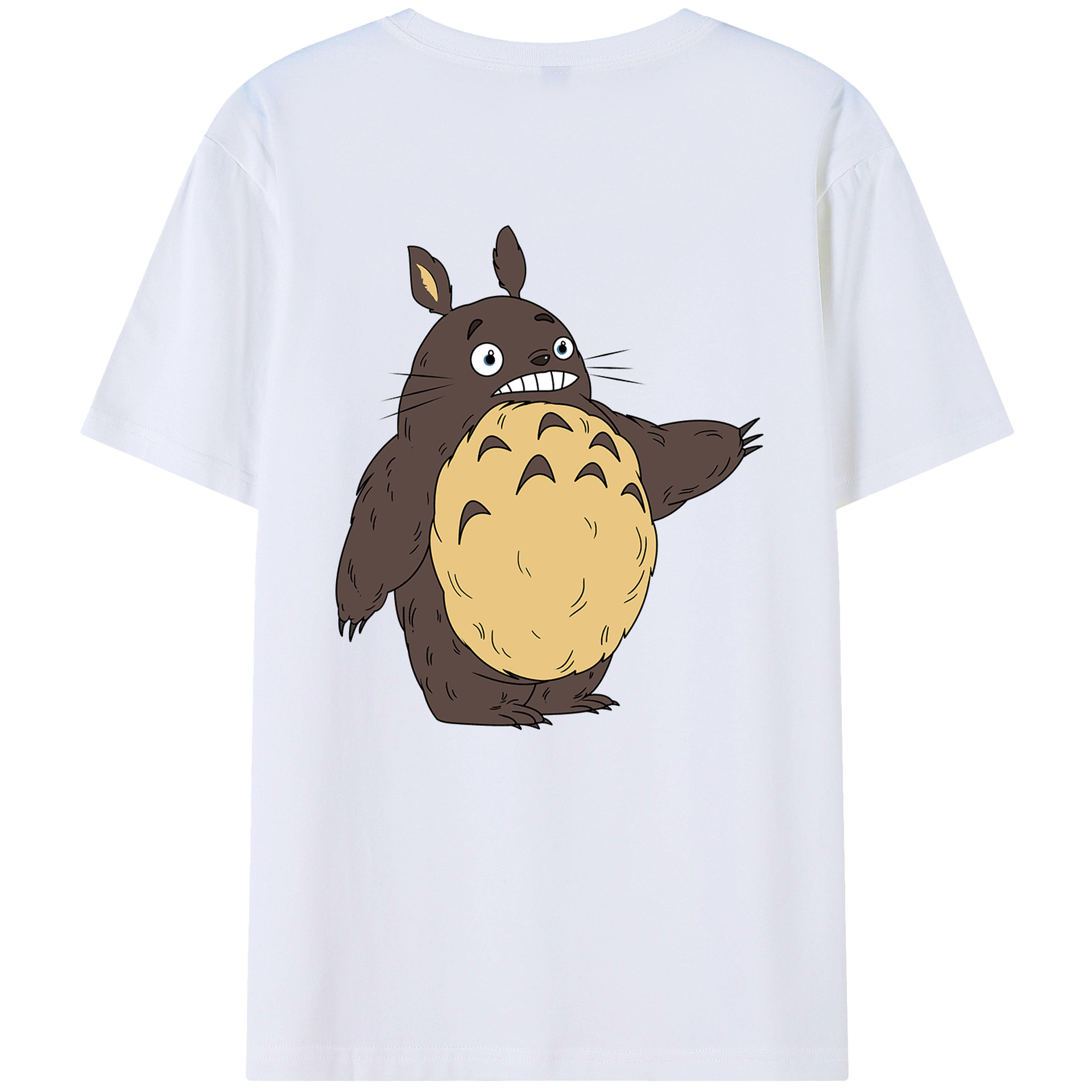 （画像用） となりのトトロ 草壁メイ 草壁サツキ My Neighbor Totoro Satsuki Kusakabe Mei Kusakabe 綿100％ メンズ半袖Tシャツ（バックプリント） 通気性