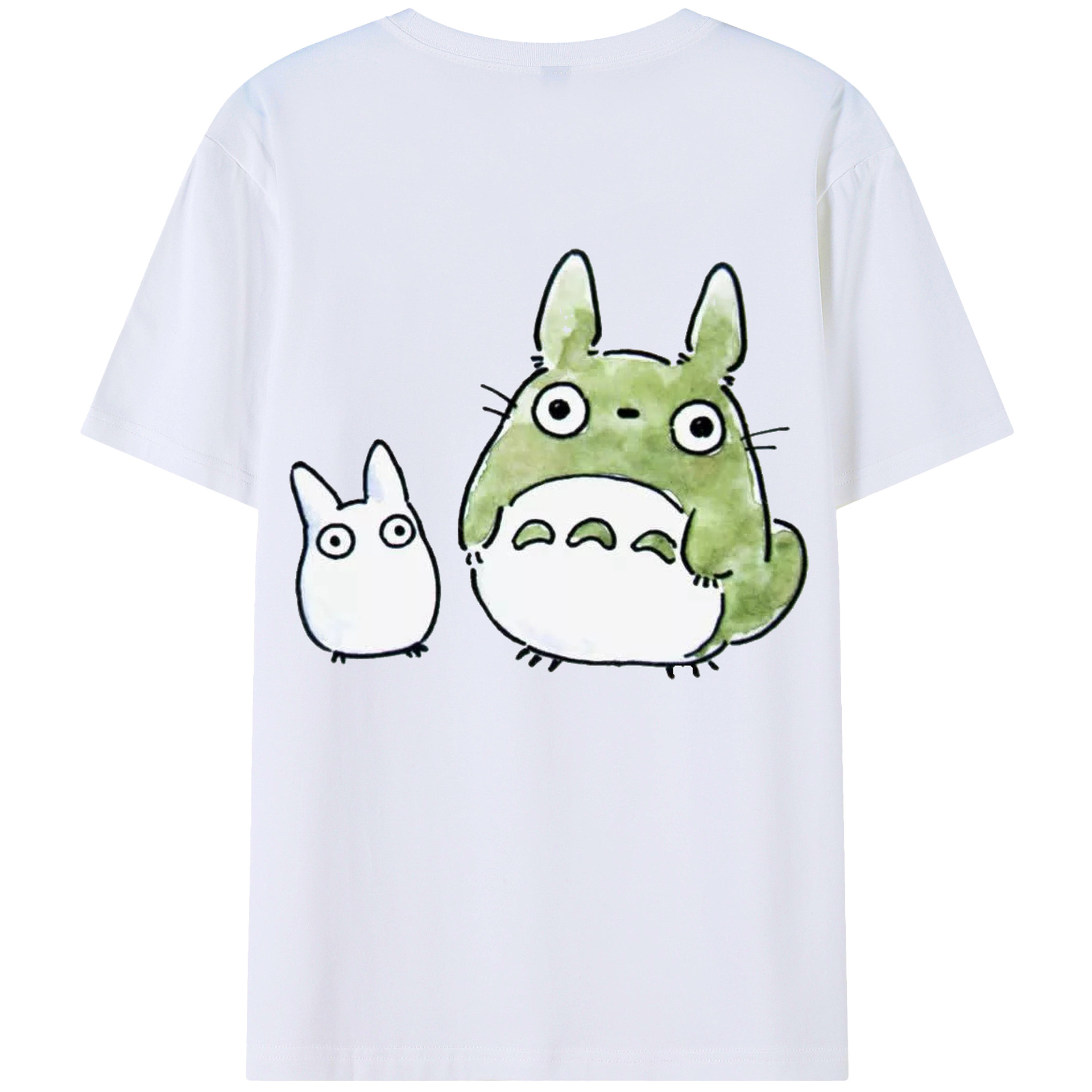 （画像用） となりのトトロ 草壁メイ 草壁サツキ My Neighbor Totoro Satsuki Kusakabe Mei Kusakabe 綿100％ メンズ半袖Tシャツ（バックプリント） 通気性