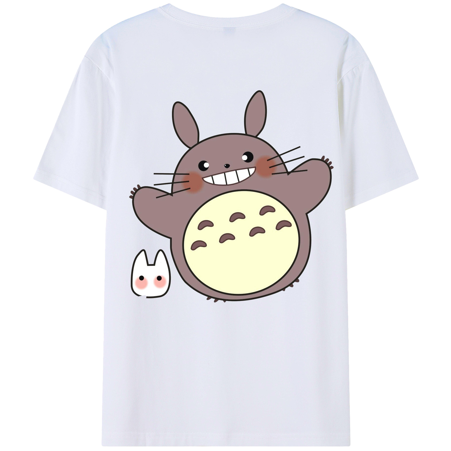 （画像用） となりのトトロ 草壁メイ 草壁サツキ My Neighbor Totoro Satsuki Kusakabe Mei Kusakabe 綿100％ メンズ半袖Tシャツ（バックプリント） 通気性