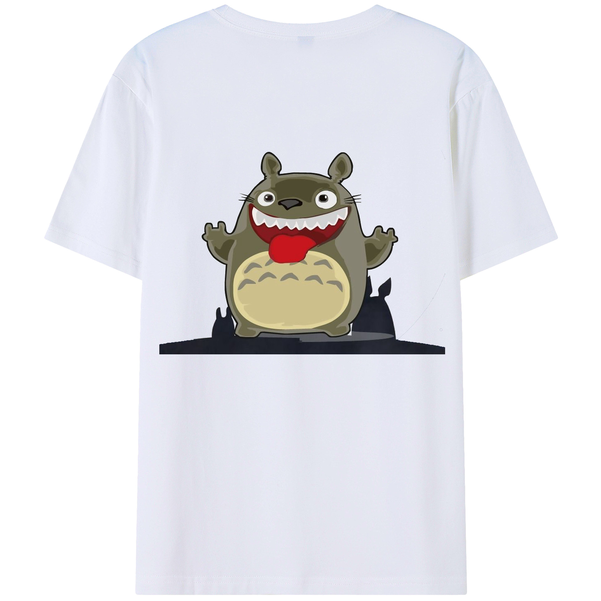 （画像用） となりのトトロ 草壁メイ 草壁サツキ My Neighbor Totoro Satsuki Kusakabe Mei Kusakabe 綿100％ メンズ半袖Tシャツ（バックプリント） 通気性