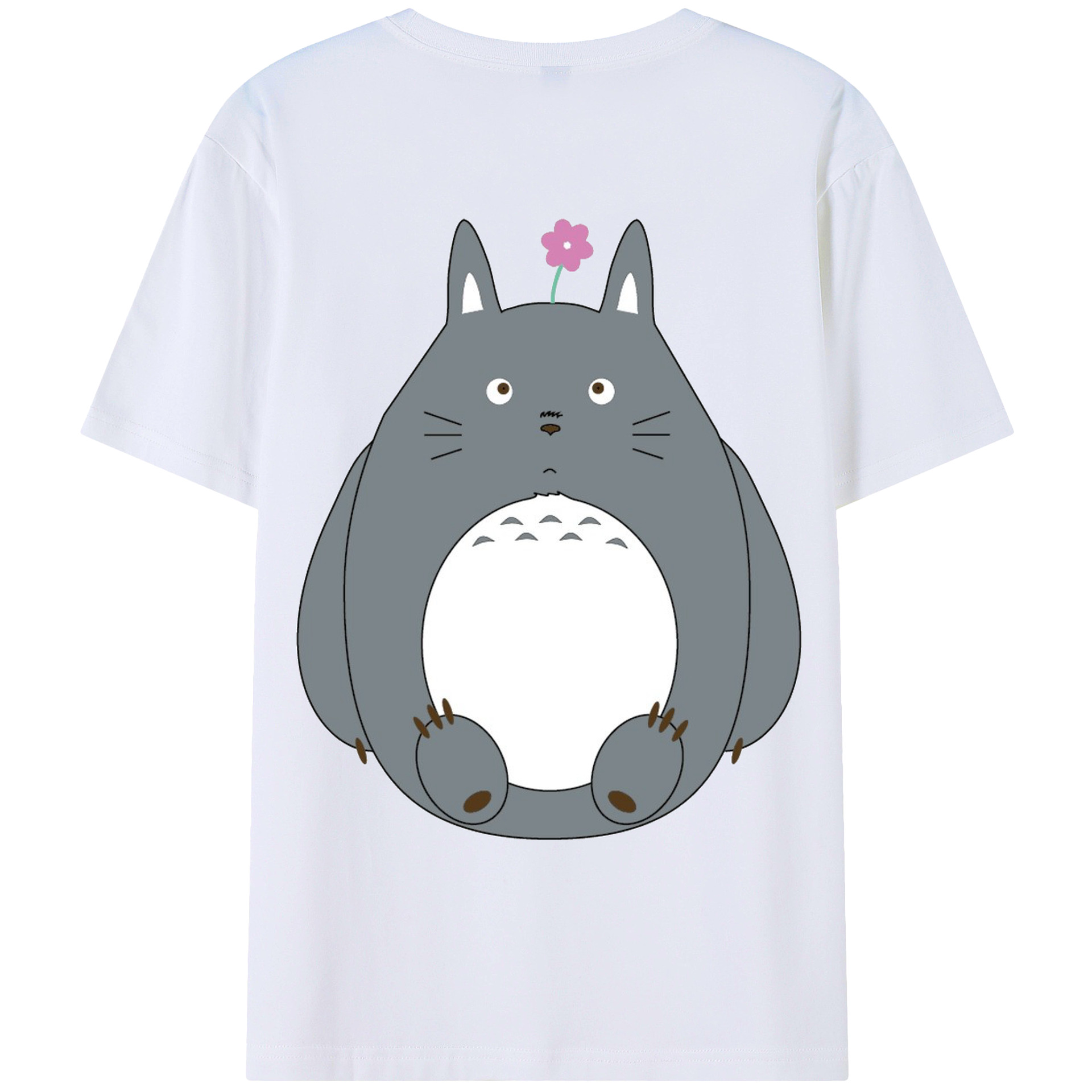 （画像用） となりのトトロ 草壁メイ 草壁サツキ My Neighbor Totoro Satsuki Kusakabe Mei Kusakabe 綿100％ メンズ半袖Tシャツ（バックプリント） 通気性