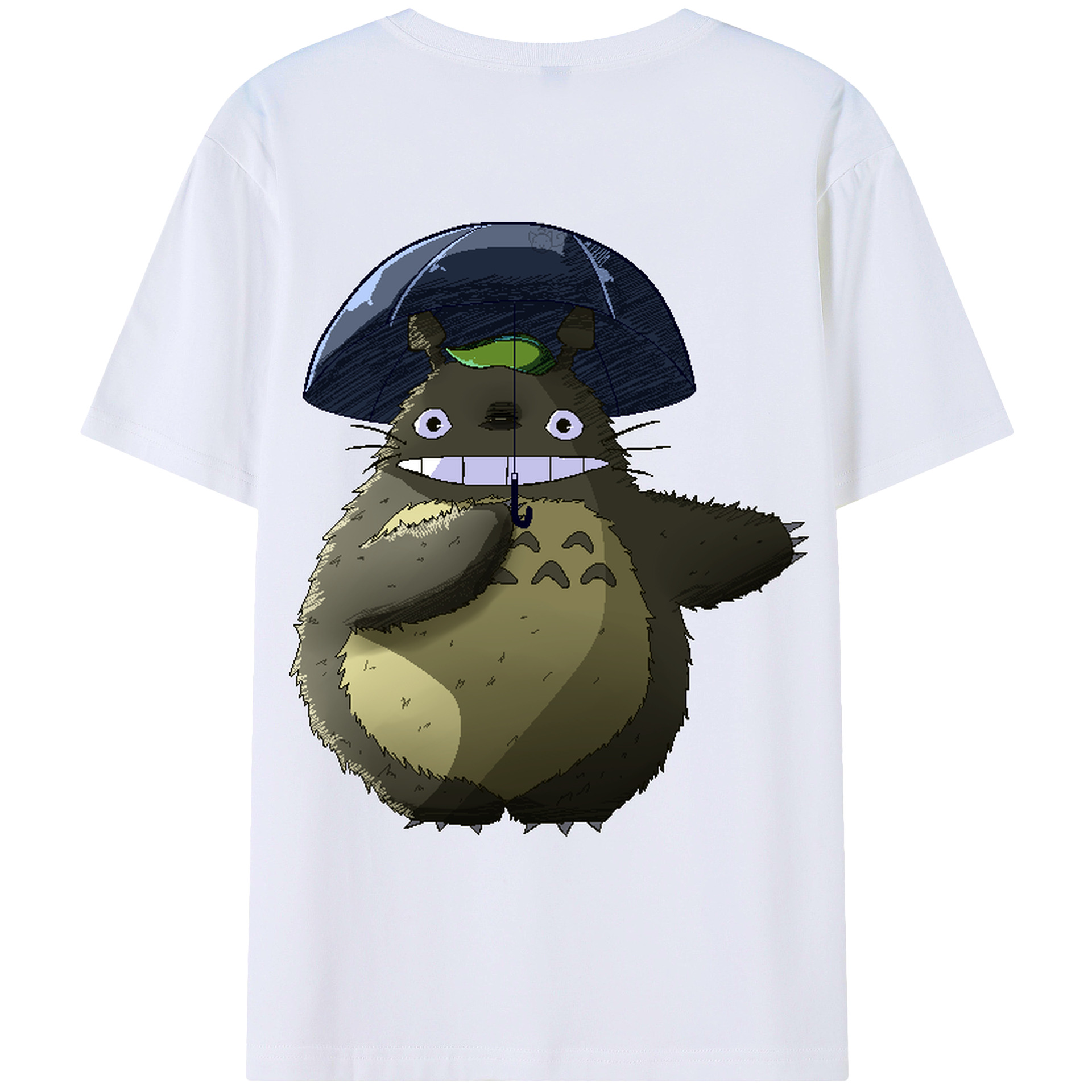 （画像用） となりのトトロ 草壁メイ 草壁サツキ My Neighbor Totoro Satsuki Kusakabe Mei Kusakabe 綿100％ メンズ半袖Tシャツ（バックプリント） 通気性