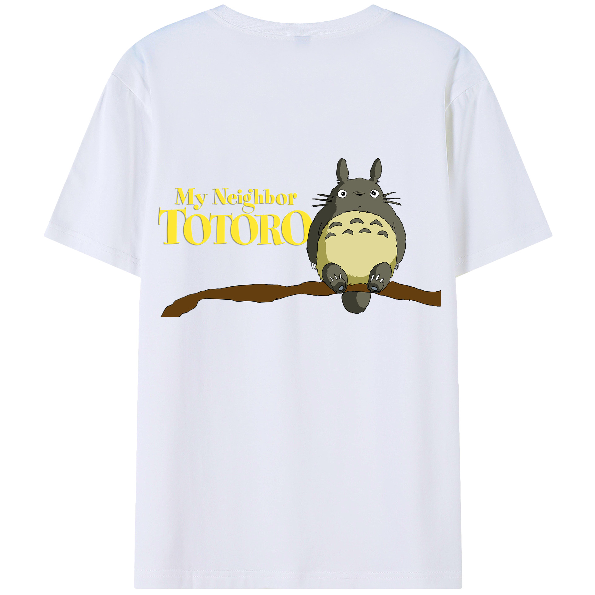 （画像用） となりのトトロ 草壁メイ 草壁サツキ My Neighbor Totoro Satsuki Kusakabe Mei Kusakabe 綿100％ メンズ半袖Tシャツ（バックプリント） 通気性