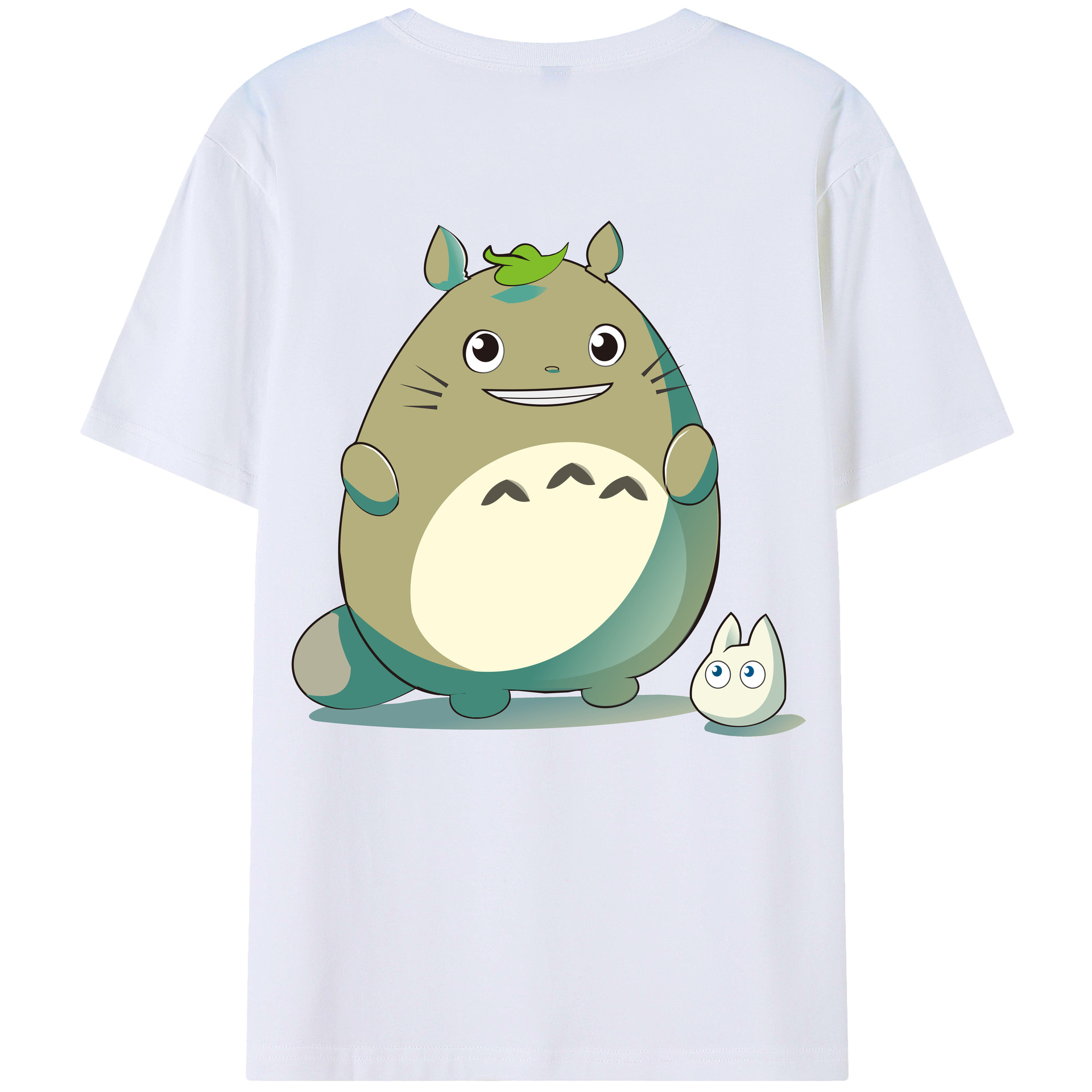 （画像用） となりのトトロ 草壁メイ 草壁サツキ My Neighbor Totoro Satsuki Kusakabe Mei Kusakabe 綿100％ メンズ半袖Tシャツ（バックプリント） 通気性