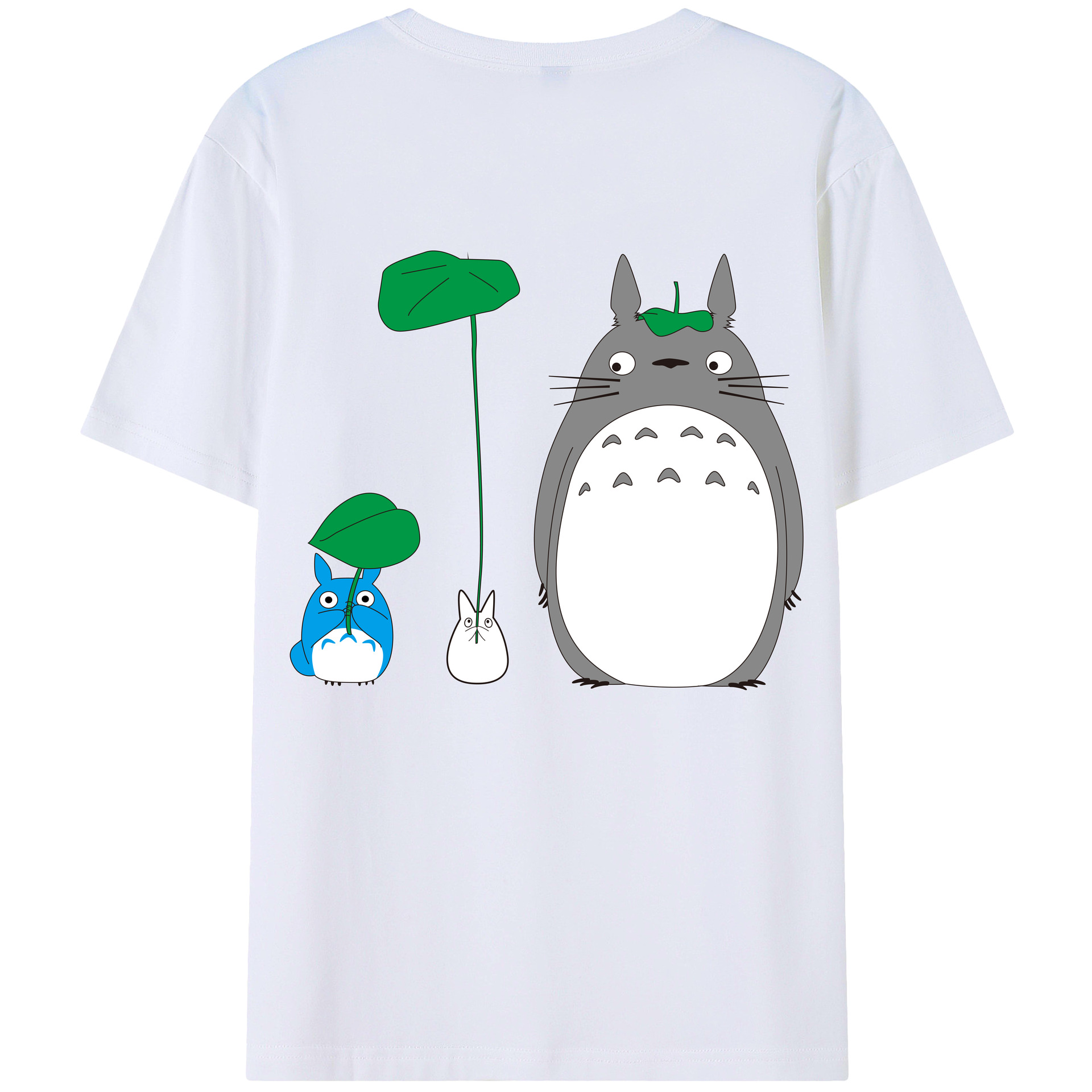 （画像用） となりのトトロ 草壁メイ 草壁サツキ My Neighbor Totoro Satsuki Kusakabe Mei Kusakabe 綿100％ メンズ半袖Tシャツ（バックプリント） 通気性