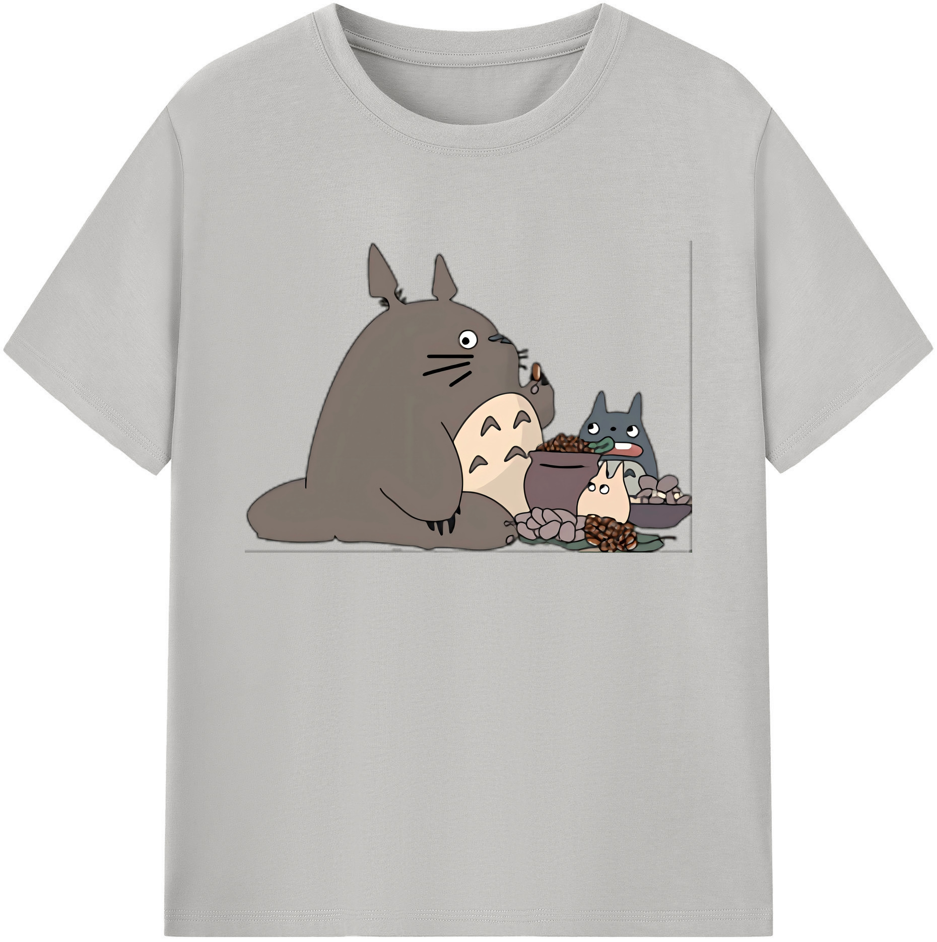 （画像用） となりのトトロ 草壁メイ 草壁サツキ My Neighbor Totoro Satsuki Kusakabe Mei Kusakabe 綿100％ メンズ半袖Tシャツ｜肌触りやわらか＆通気性