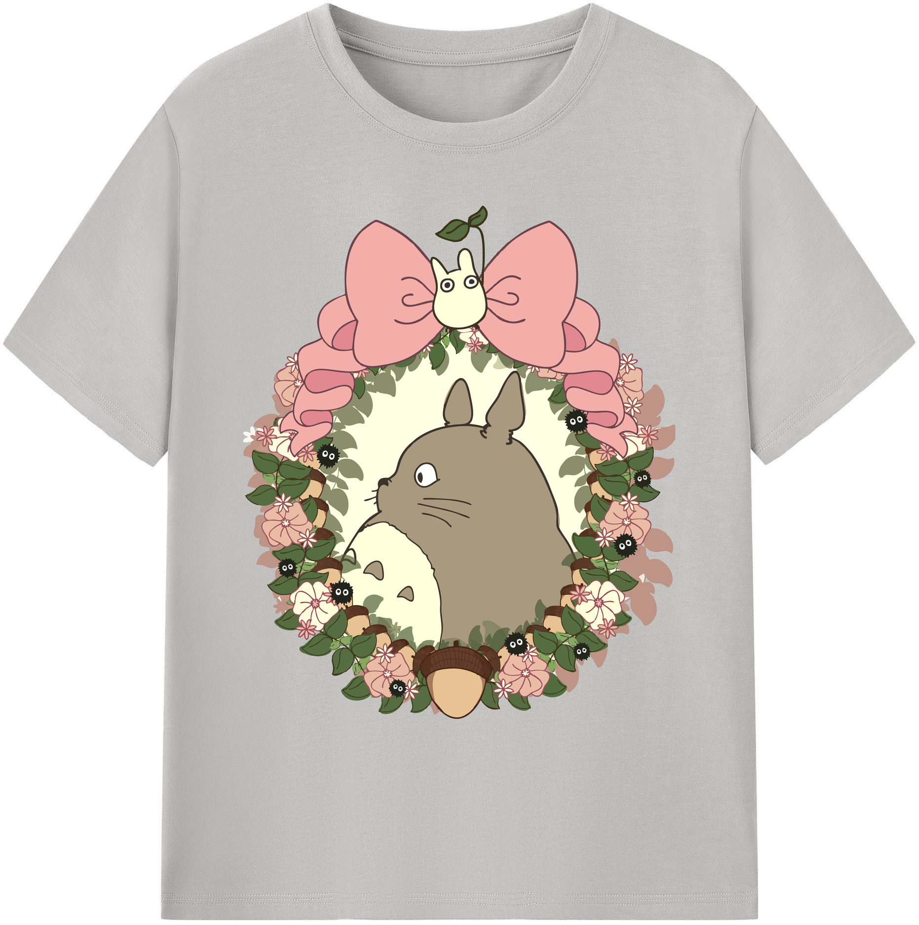 （画像用） となりのトトロ 草壁メイ 草壁サツキ My Neighbor Totoro Satsuki Kusakabe Mei Kusakabe 綿100％ メンズ半袖Tシャツ｜肌触りやわらか＆通気性