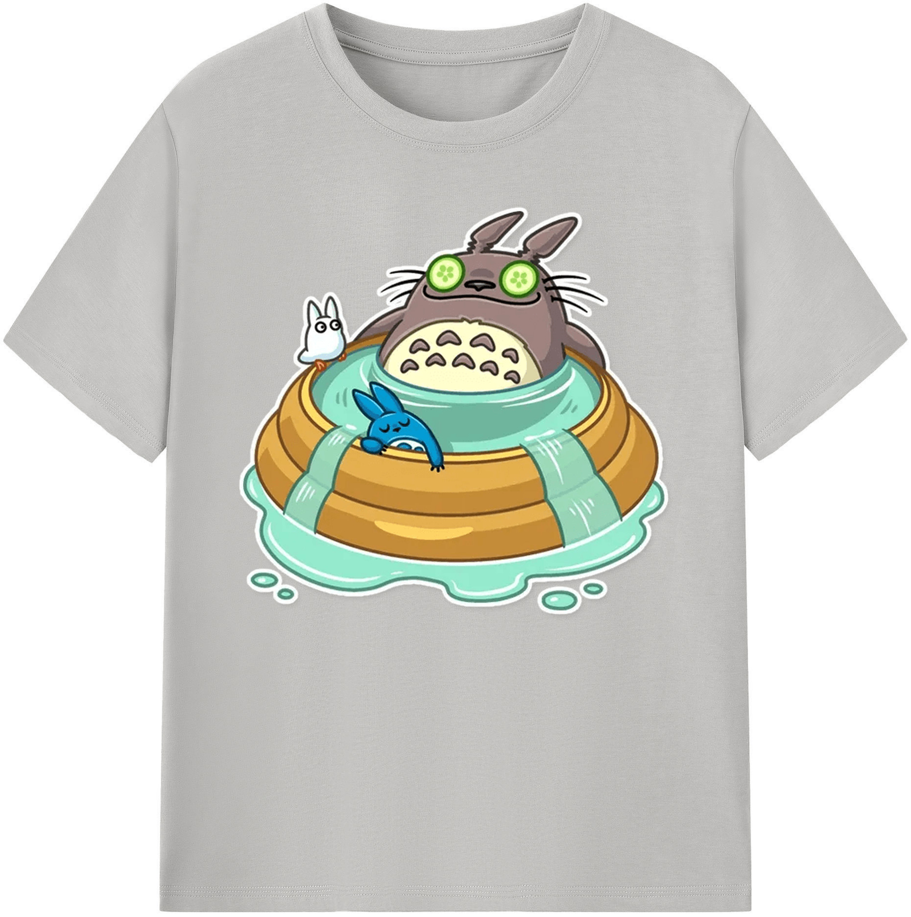 （画像用） となりのトトロ 草壁メイ 草壁サツキ My Neighbor Totoro Satsuki Kusakabe Mei Kusakabe 綿100％ メンズ半袖Tシャツ｜肌触りやわらか＆通気性