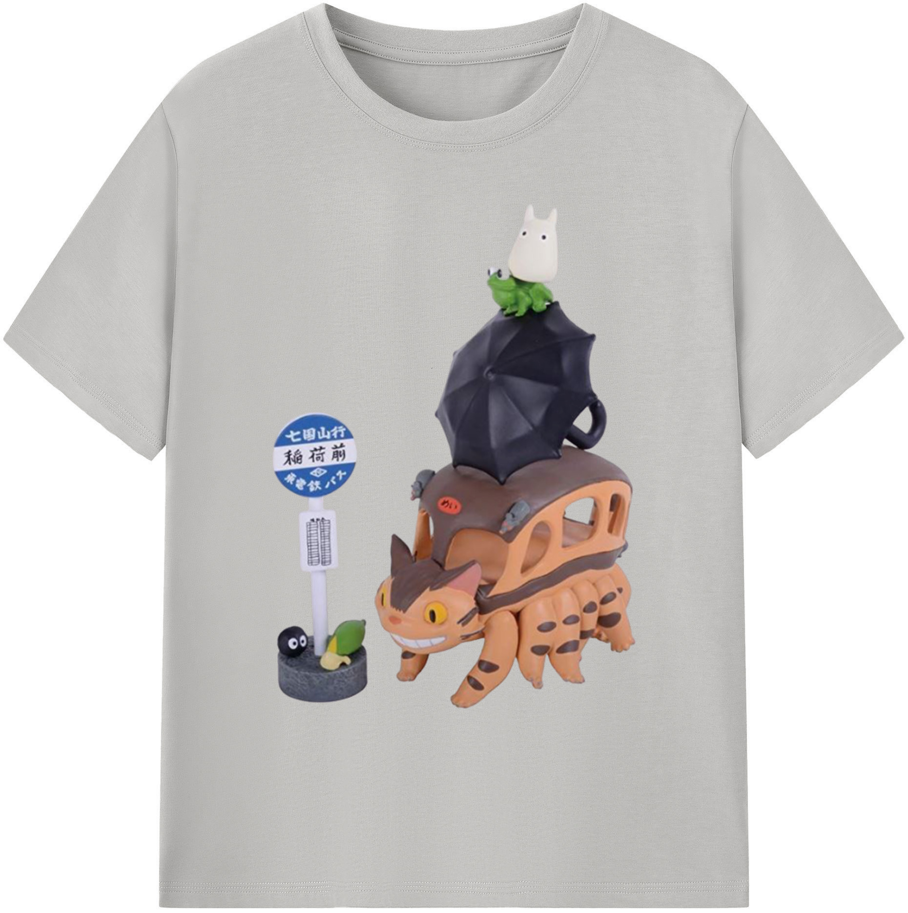 （画像用） となりのトトロ 草壁メイ 草壁サツキ My Neighbor Totoro Satsuki Kusakabe Mei Kusakabe 綿100％ メンズ半袖Tシャツ｜肌触りやわらか＆通気性