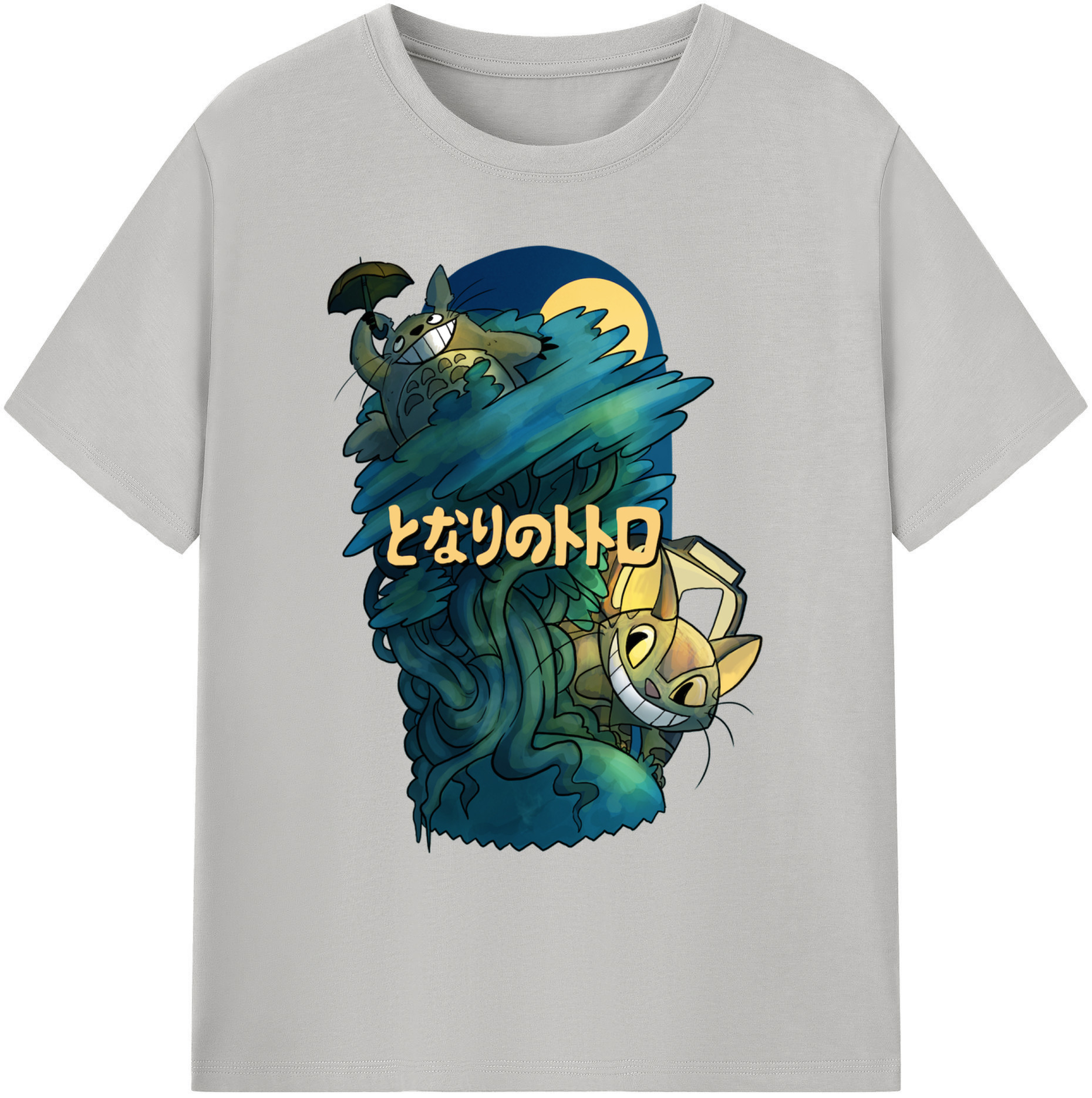 （画像用） となりのトトロ 草壁メイ 草壁サツキ My Neighbor Totoro Satsuki Kusakabe Mei Kusakabe 綿100％ メンズ半袖Tシャツ｜肌触りやわらか＆通気性