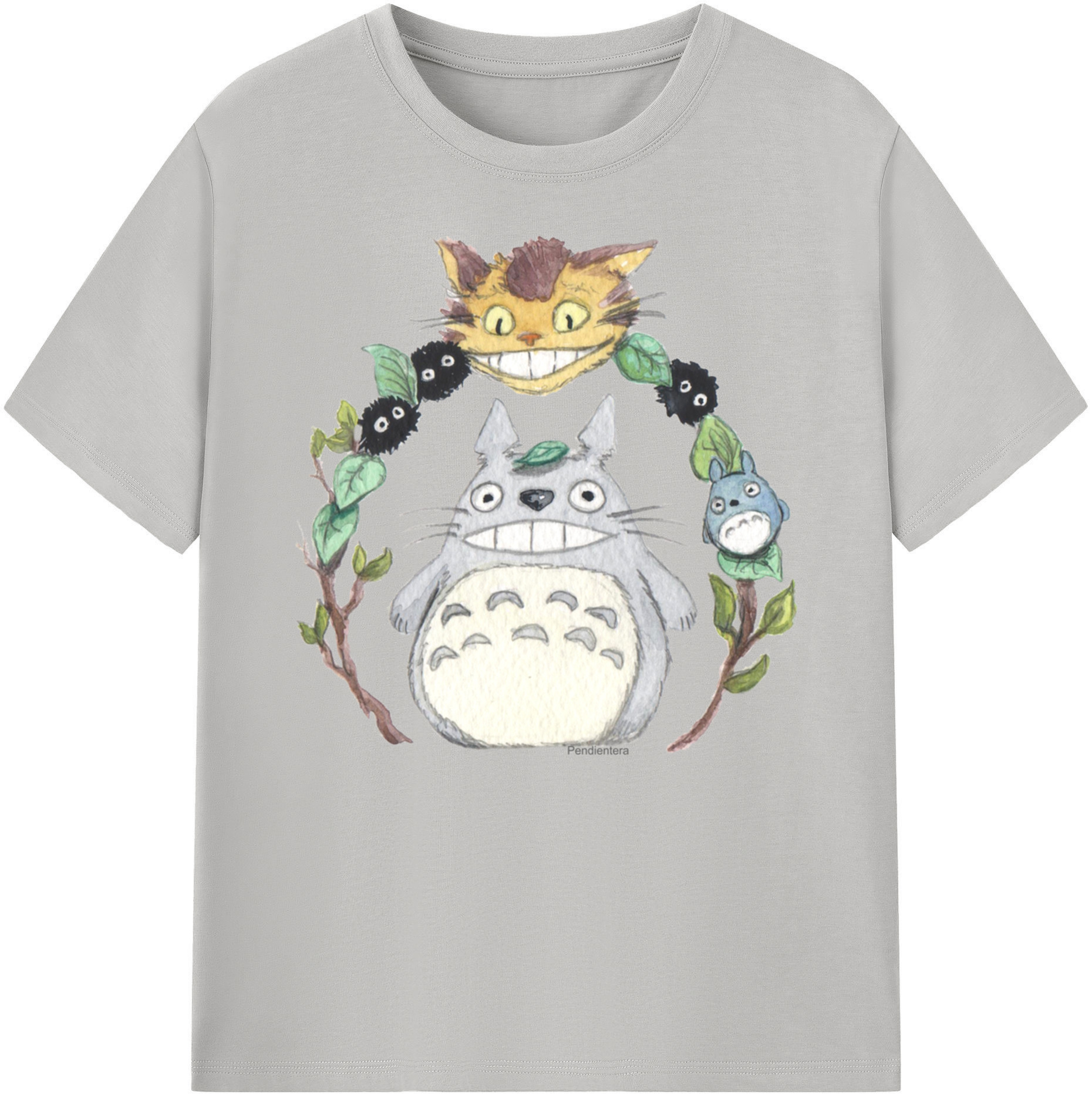 （画像用） となりのトトロ 草壁メイ 草壁サツキ My Neighbor Totoro Satsuki Kusakabe Mei Kusakabe 綿100％ メンズ半袖Tシャツ｜肌触りやわらか＆通気性