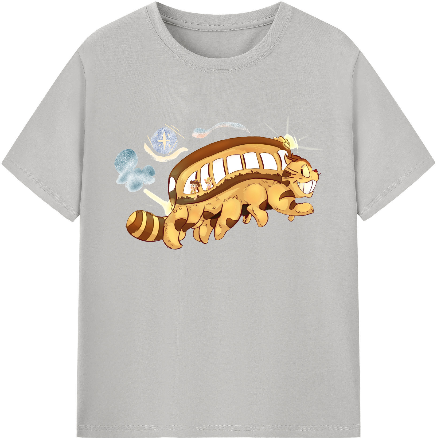 （画像用） となりのトトロ 草壁メイ 草壁サツキ My Neighbor Totoro Satsuki Kusakabe Mei Kusakabe 綿100％ メンズ半袖Tシャツ｜肌触りやわらか＆通気性