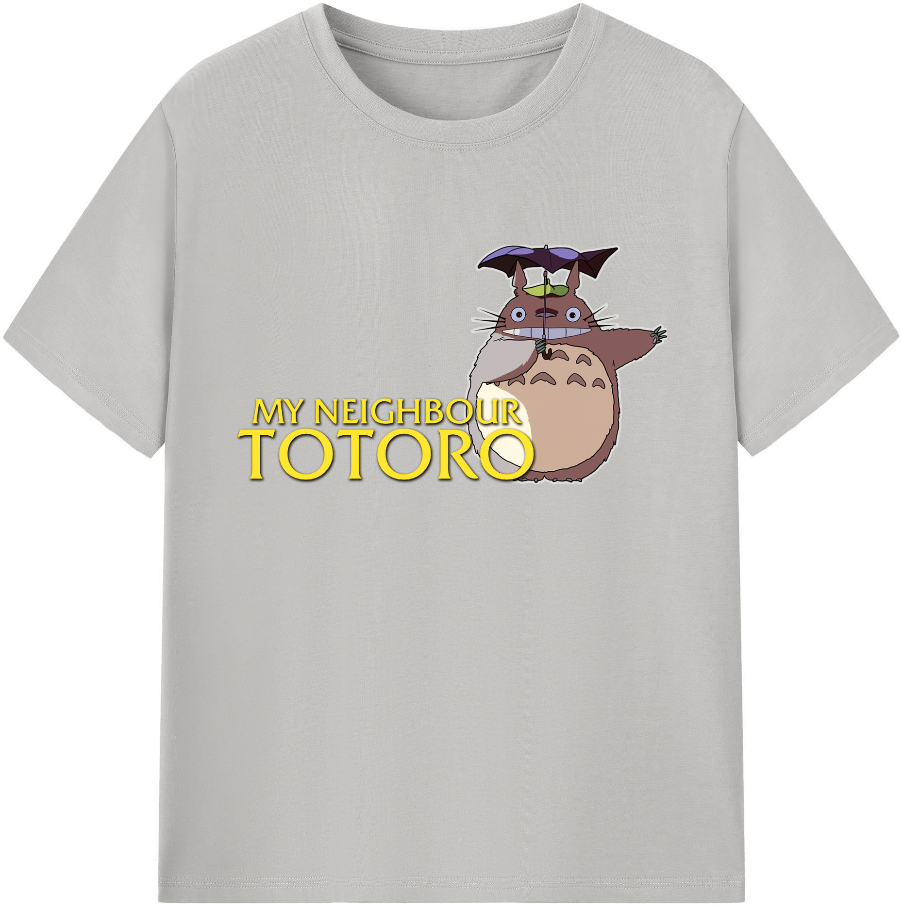 （画像用） となりのトトロ 草壁メイ 草壁サツキ My Neighbor Totoro Satsuki Kusakabe Mei Kusakabe 綿100％ メンズ半袖Tシャツ｜肌触りやわらか＆通気性