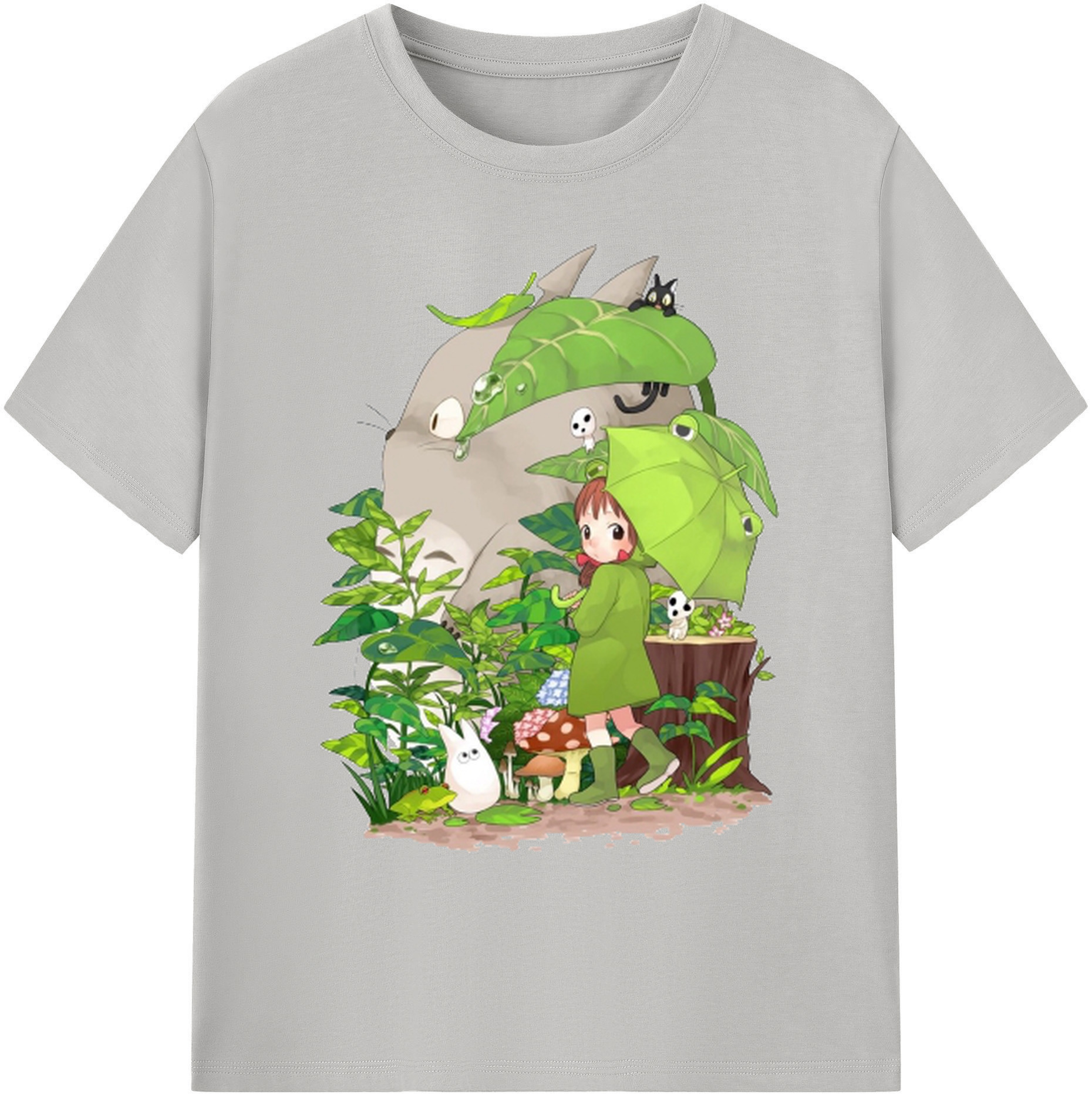 （画像用） となりのトトロ 草壁メイ 草壁サツキ My Neighbor Totoro Satsuki Kusakabe Mei Kusakabe 綿100％ メンズ半袖Tシャツ｜肌触りやわらか＆通気性