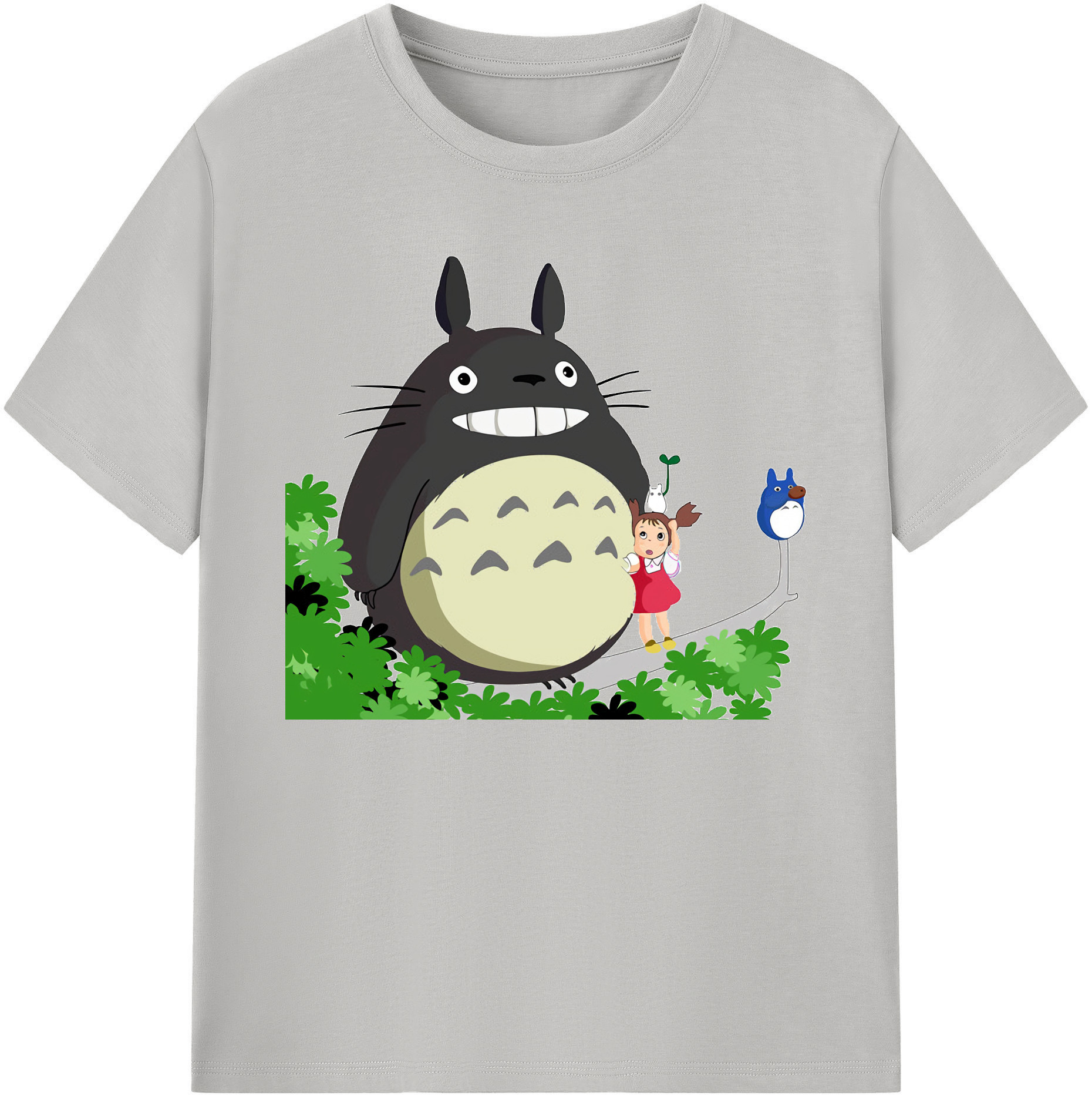 （画像用） となりのトトロ 草壁メイ 草壁サツキ My Neighbor Totoro Satsuki Kusakabe Mei Kusakabe 綿100％ メンズ半袖Tシャツ｜肌触りやわらか＆通気性