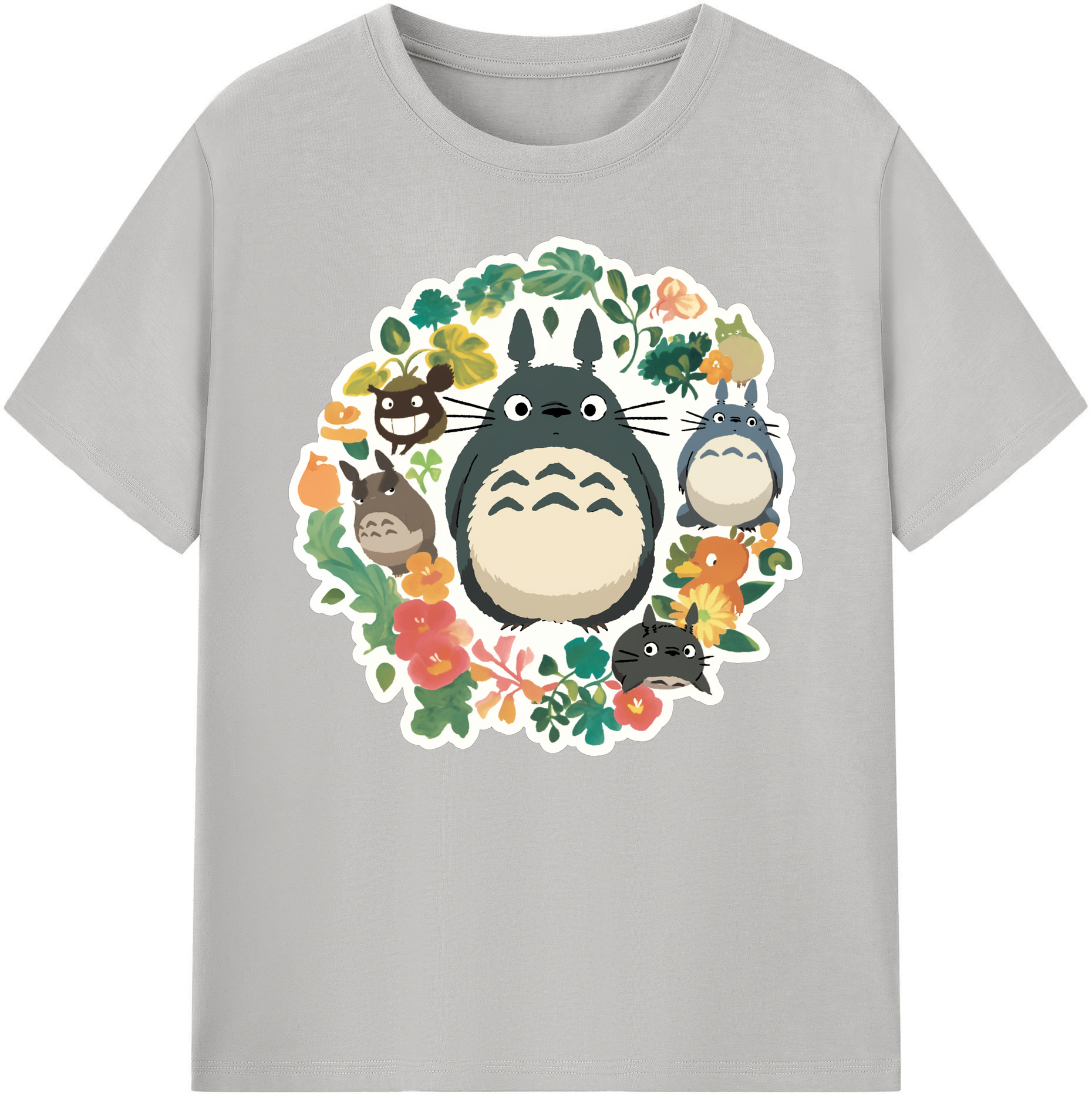 （画像用） となりのトトロ 草壁メイ 草壁サツキ My Neighbor Totoro Satsuki Kusakabe Mei Kusakabe 綿100％ メンズ半袖Tシャツ｜肌触りやわらか＆通気性