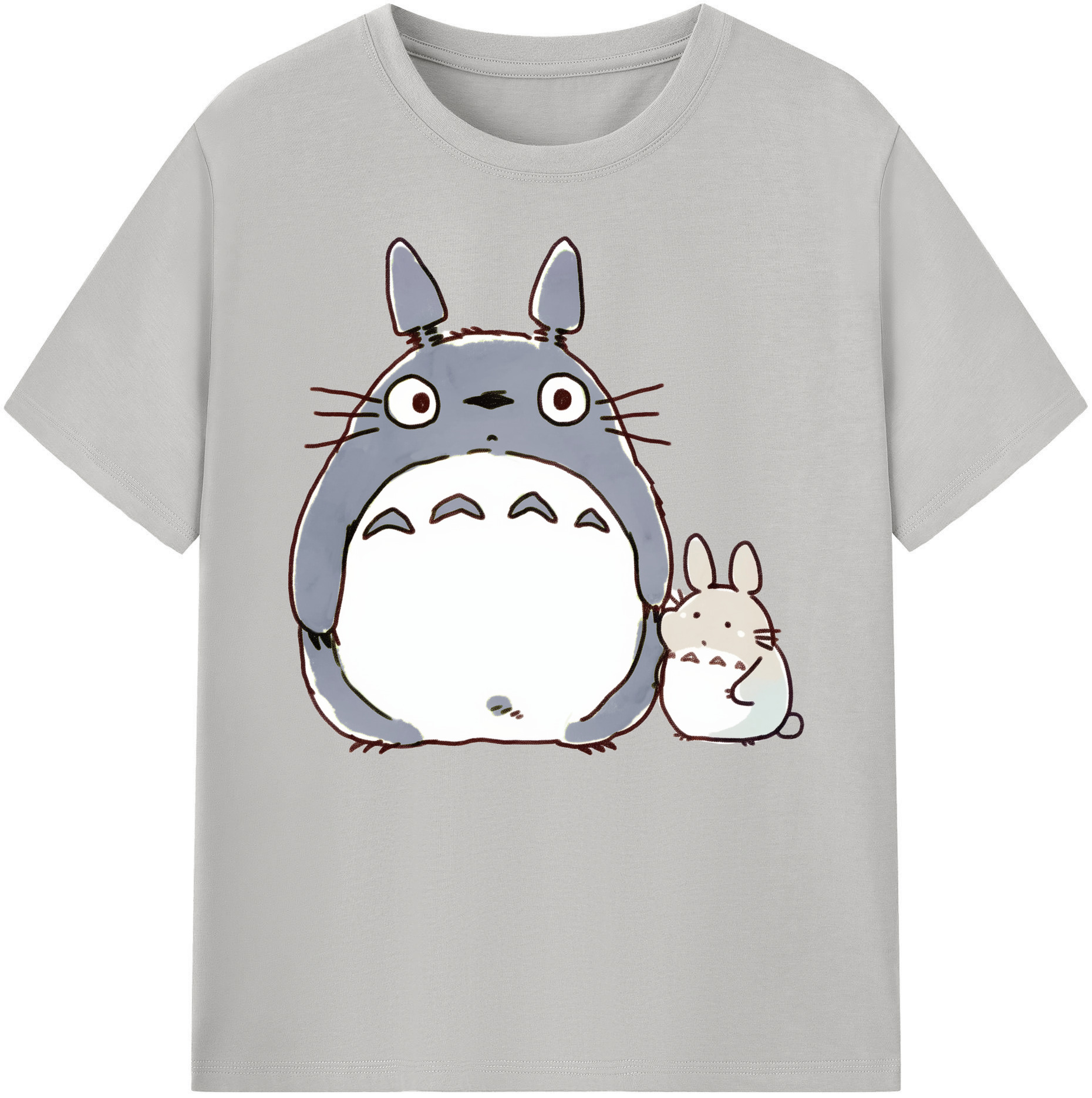 （画像用） となりのトトロ 草壁メイ 草壁サツキ My Neighbor Totoro Satsuki Kusakabe Mei Kusakabe 綿100％ メンズ半袖Tシャツ｜肌触りやわらか＆通気性
