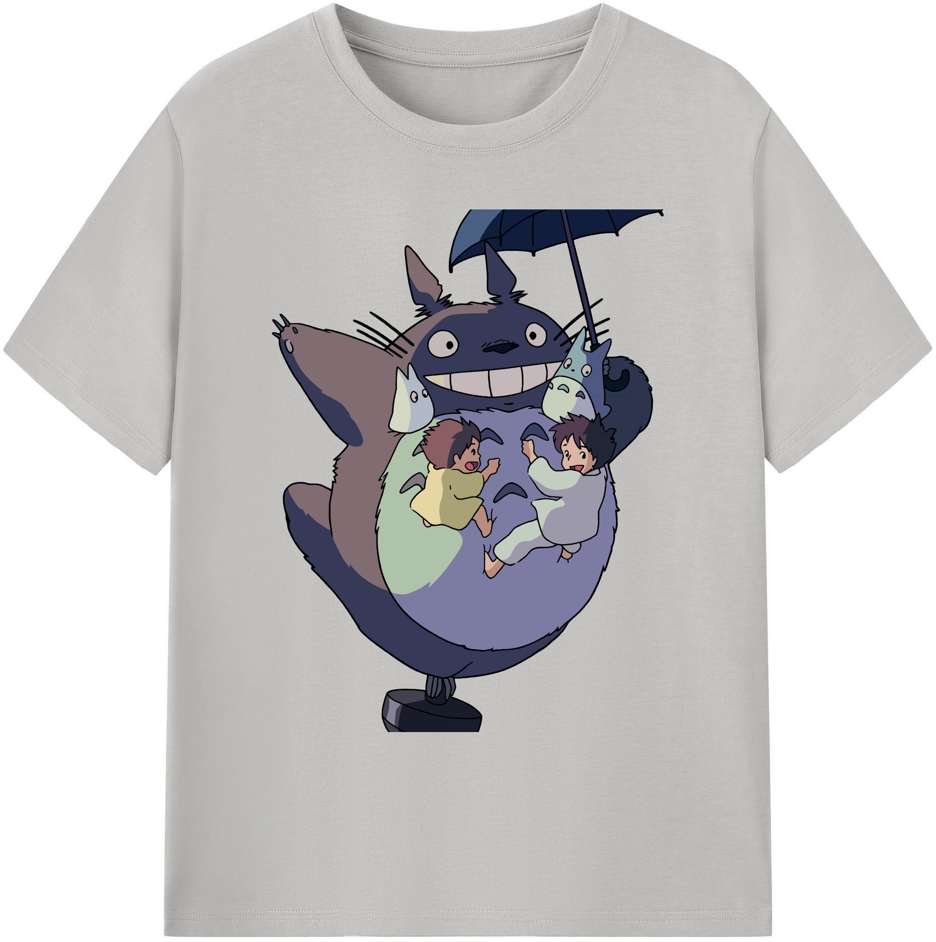 （画像用） となりのトトロ 草壁メイ 草壁サツキ My Neighbor Totoro Satsuki Kusakabe Mei Kusakabe 綿100％ メンズ半袖Tシャツ｜肌触りやわらか＆通気性