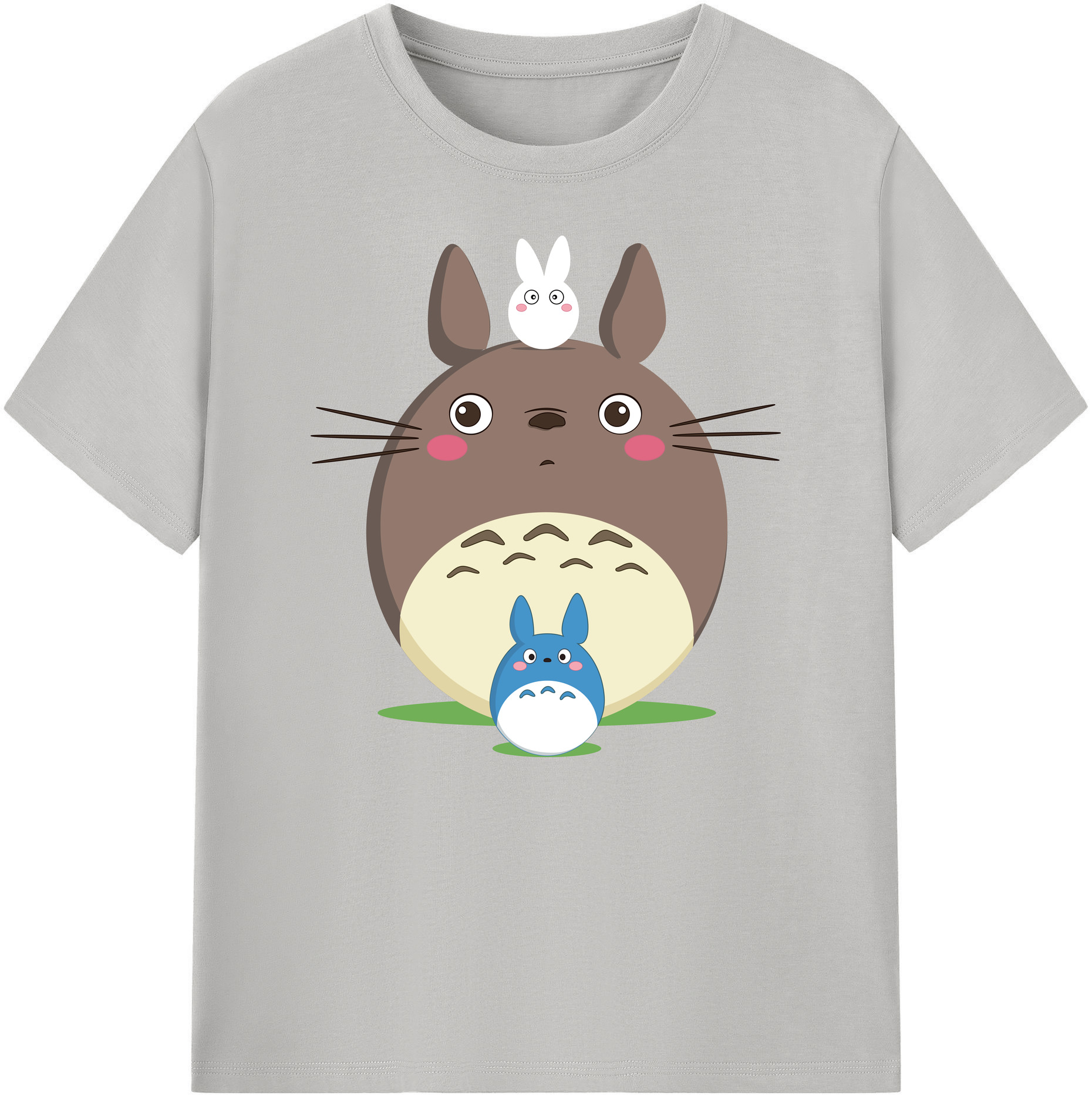 （画像用） となりのトトロ 草壁メイ 草壁サツキ My Neighbor Totoro Satsuki Kusakabe Mei Kusakabe 綿100％ メンズ半袖Tシャツ｜肌触りやわらか＆通気性