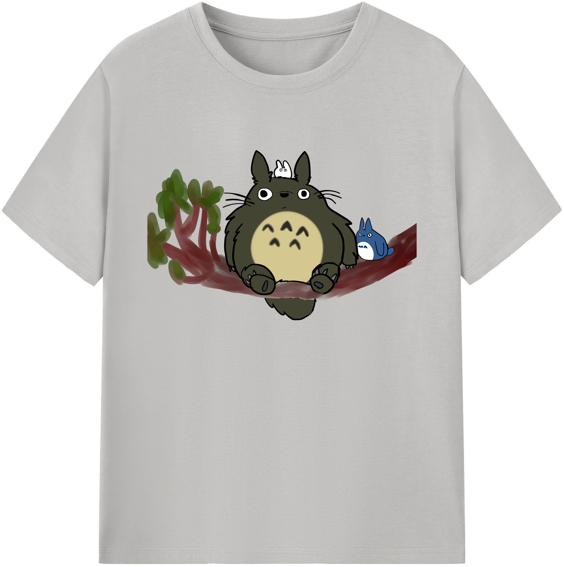 （画像用） となりのトトロ 草壁メイ 草壁サツキ My Neighbor Totoro Satsuki Kusakabe Mei Kusakabe 綿100％ メンズ半袖Tシャツ｜肌触りやわらか＆通気性