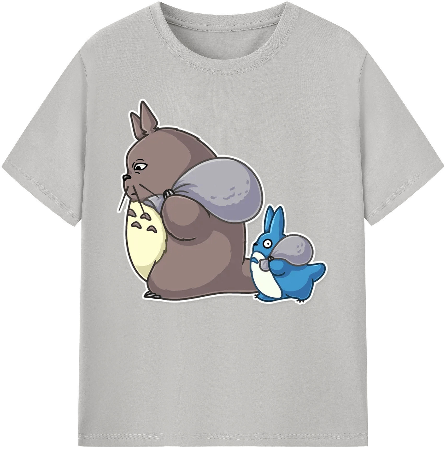 （画像用） となりのトトロ 草壁メイ 草壁サツキ My Neighbor Totoro Satsuki Kusakabe Mei Kusakabe 綿100％ メンズ半袖Tシャツ｜肌触りやわらか＆通気性