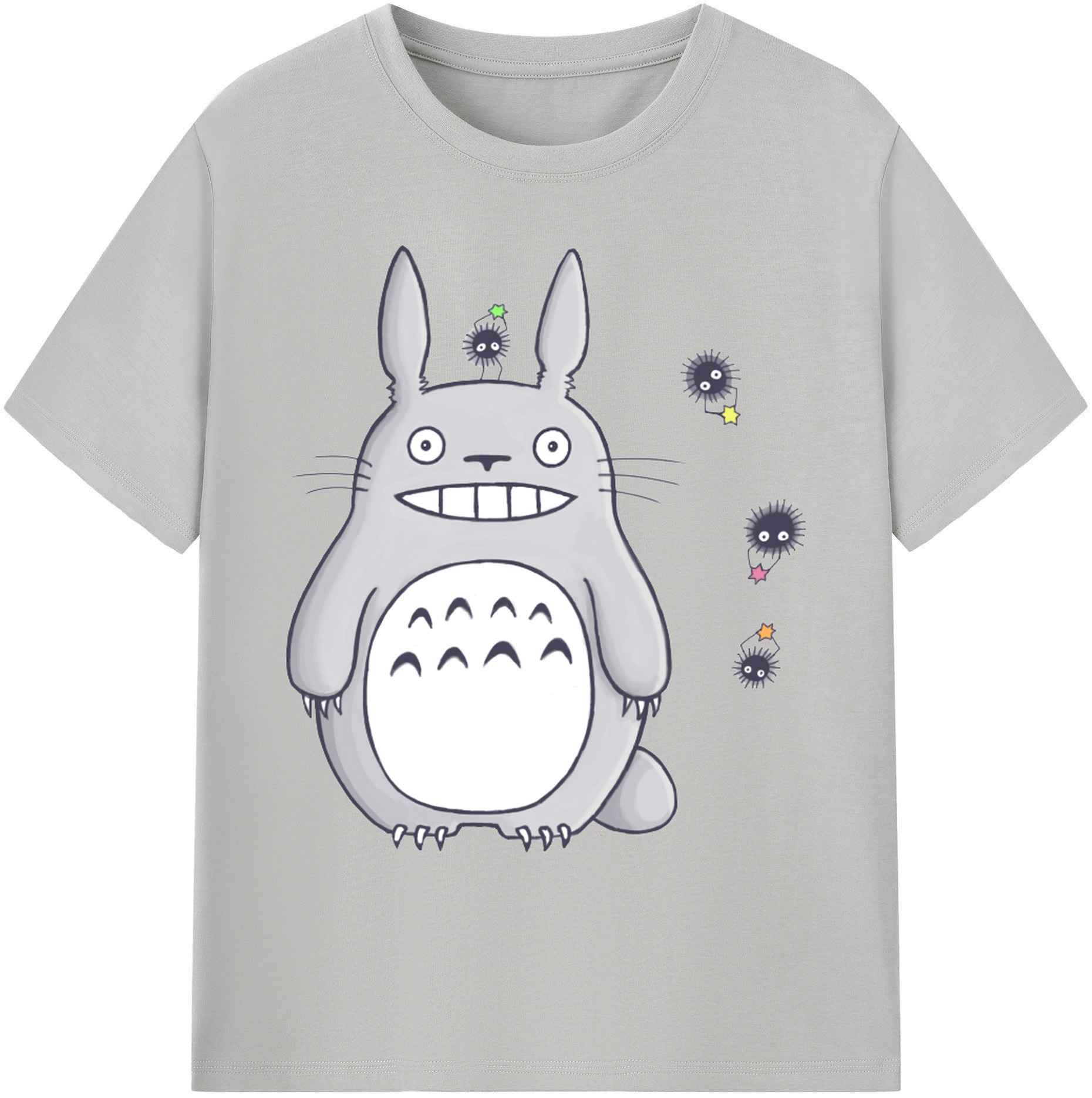 （画像用） となりのトトロ 草壁メイ 草壁サツキ My Neighbor Totoro Satsuki Kusakabe Mei Kusakabe 綿100％ メンズ半袖Tシャツ｜肌触りやわらか＆通気性
