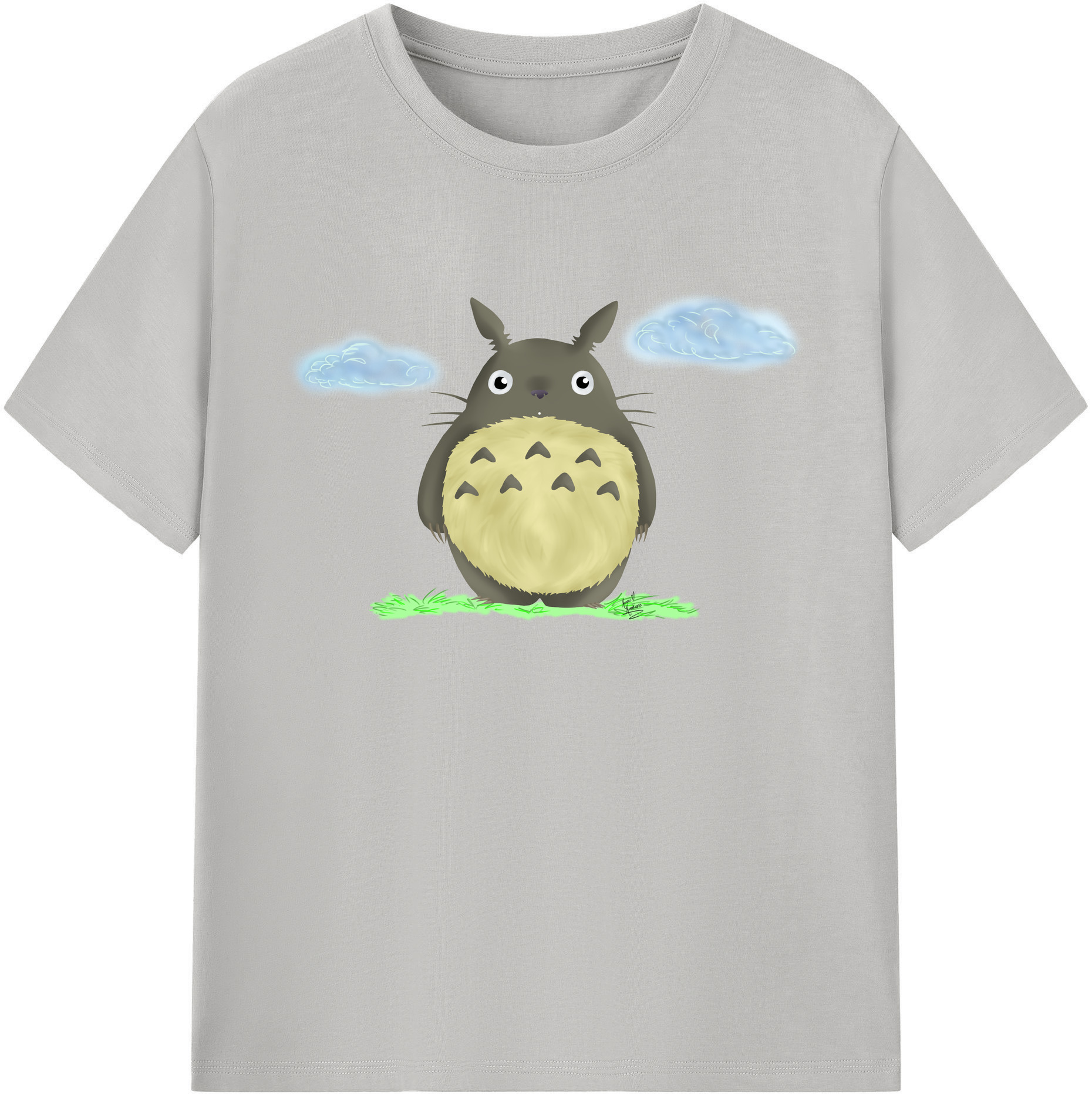 （画像用） となりのトトロ 草壁メイ 草壁サツキ My Neighbor Totoro Satsuki Kusakabe Mei Kusakabe 綿100％ メンズ半袖Tシャツ｜肌触りやわらか＆通気性