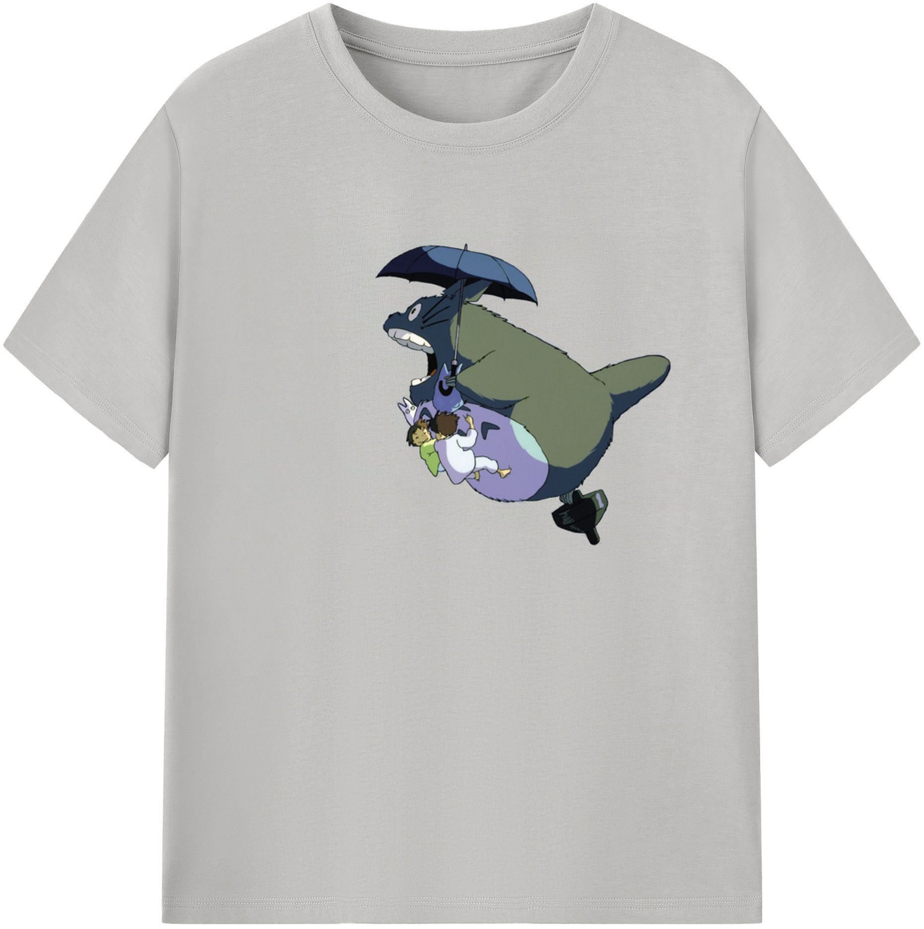 （画像用） となりのトトロ 草壁メイ 草壁サツキ My Neighbor Totoro Satsuki Kusakabe Mei Kusakabe 綿100％ メンズ半袖Tシャツ｜肌触りやわらか＆通気性