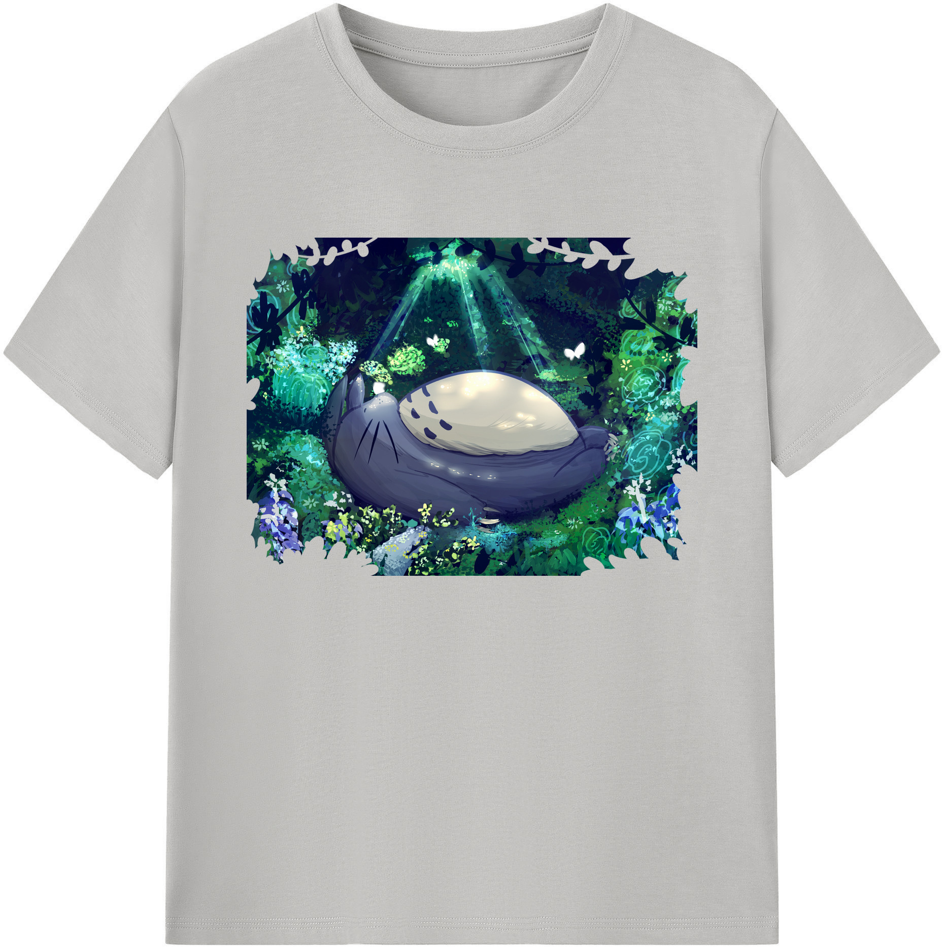 （画像用） となりのトトロ 草壁メイ 草壁サツキ My Neighbor Totoro Satsuki Kusakabe Mei Kusakabe 綿100％ メンズ半袖Tシャツ｜肌触りやわらか＆通気性