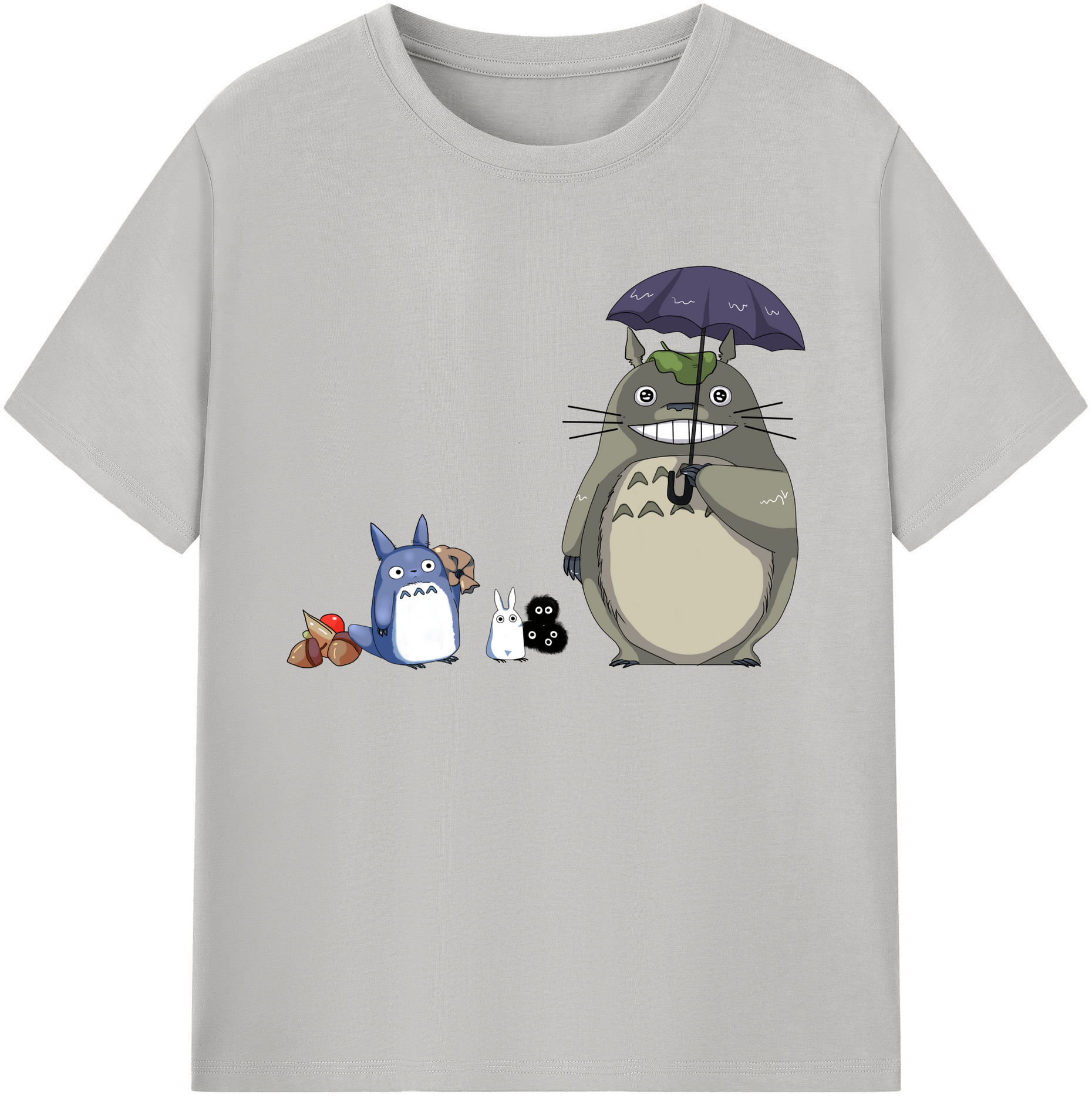 （画像用） となりのトトロ 草壁メイ 草壁サツキ My Neighbor Totoro Satsuki Kusakabe Mei Kusakabe 綿100％ メンズ半袖Tシャツ｜肌触りやわらか＆通気性