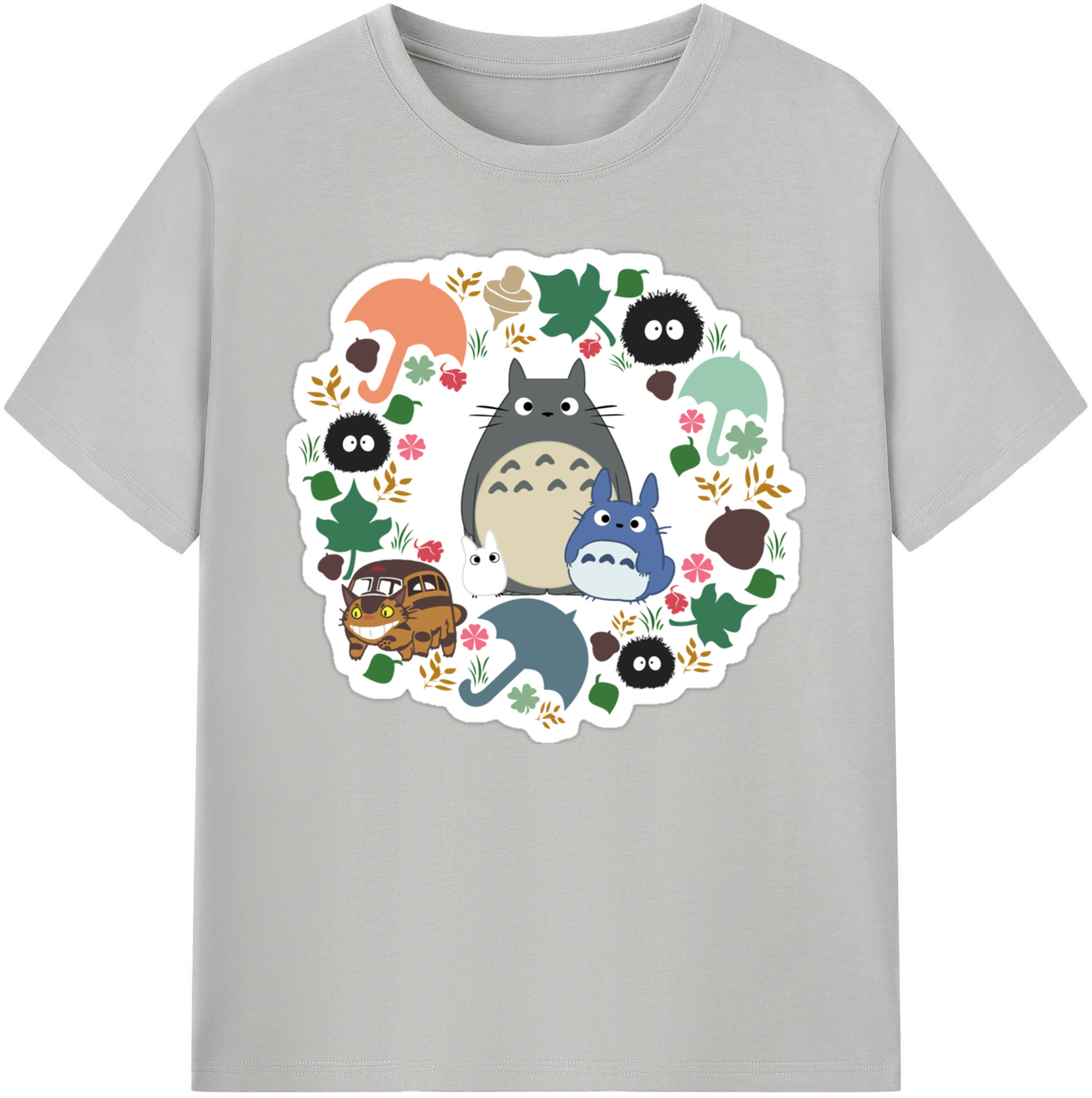 （画像用） となりのトトロ 草壁メイ 草壁サツキ My Neighbor Totoro Satsuki Kusakabe Mei Kusakabe 綿100％ メンズ半袖Tシャツ｜肌触りやわらか＆通気性