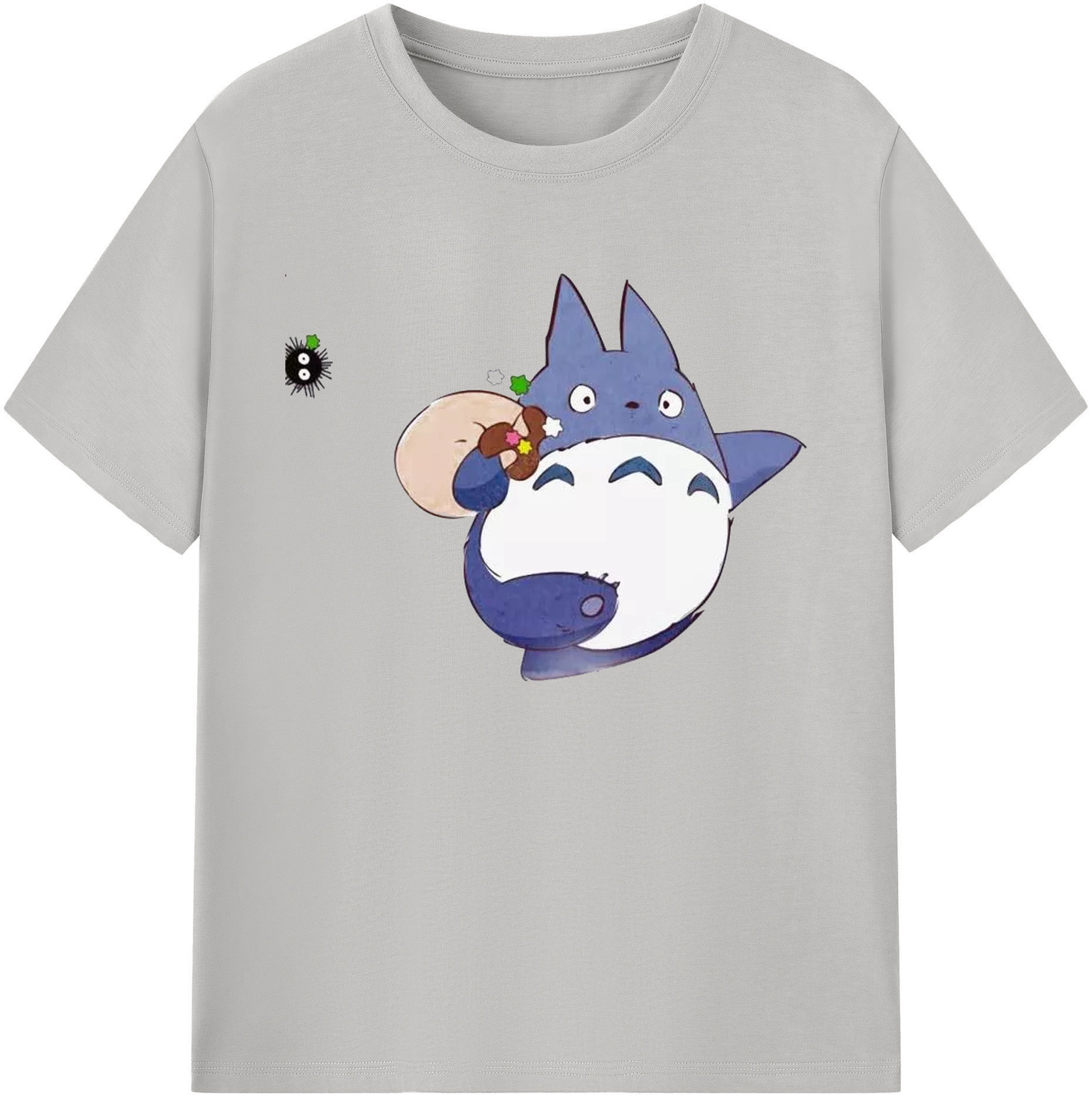 （画像用） となりのトトロ 草壁メイ 草壁サツキ My Neighbor Totoro Satsuki Kusakabe Mei Kusakabe 綿100％ メンズ半袖Tシャツ｜肌触りやわらか＆通気性