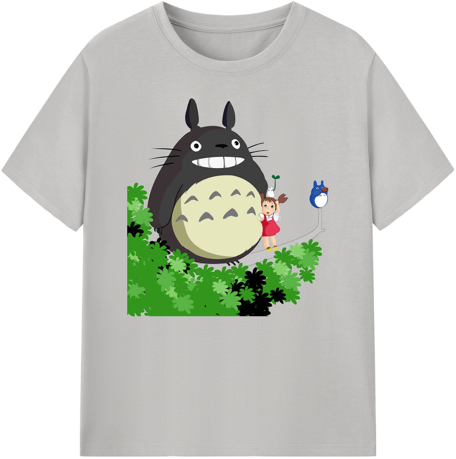 （画像用） となりのトトロ 草壁メイ 草壁サツキ My Neighbor Totoro Satsuki Kusakabe Mei Kusakabe 綿100％ メンズ半袖Tシャツ｜肌触りやわらか＆通気性