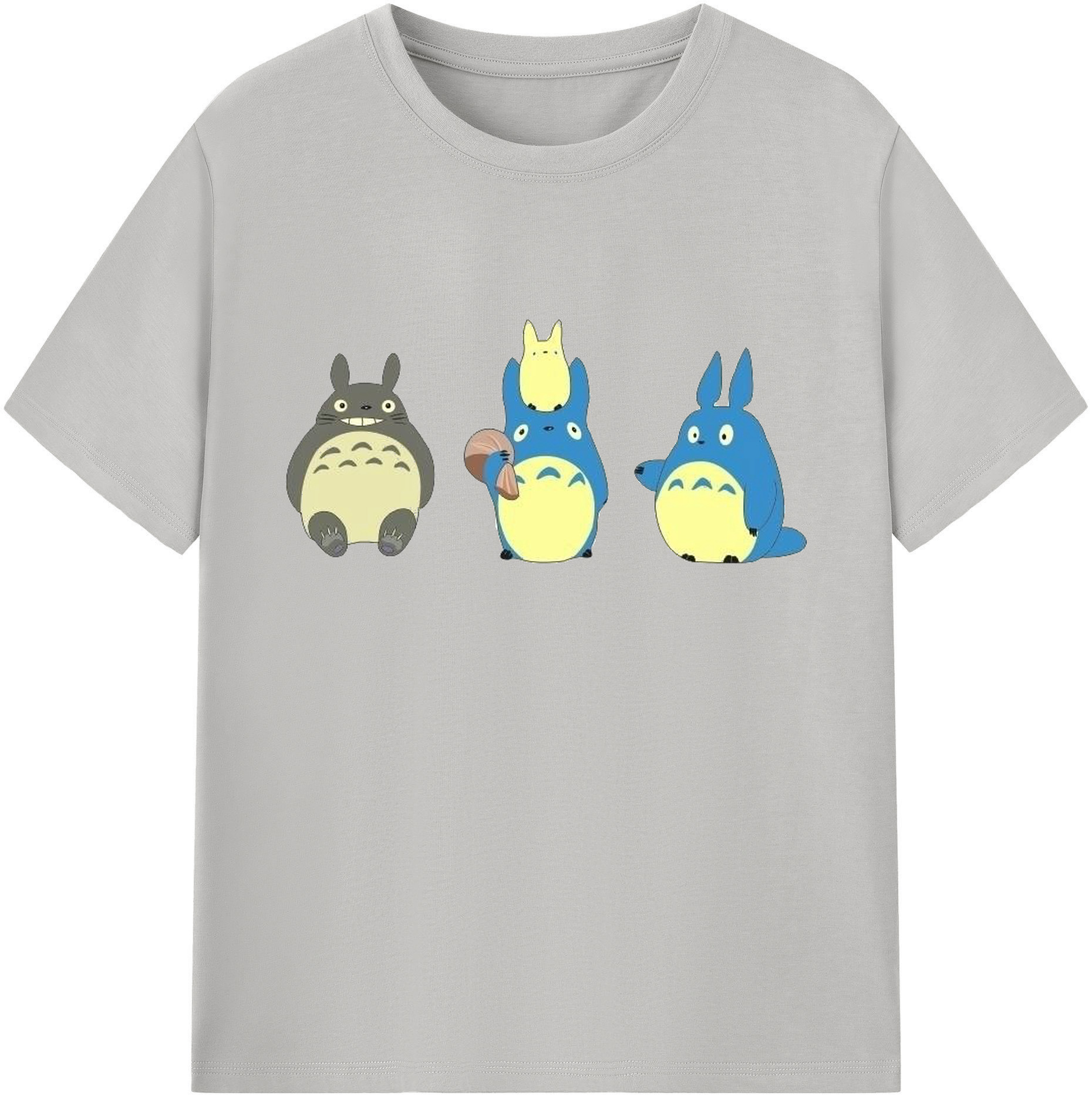 （画像用） となりのトトロ 草壁メイ 草壁サツキ My Neighbor Totoro Satsuki Kusakabe Mei Kusakabe 綿100％ メンズ半袖Tシャツ｜肌触りやわらか＆通気性