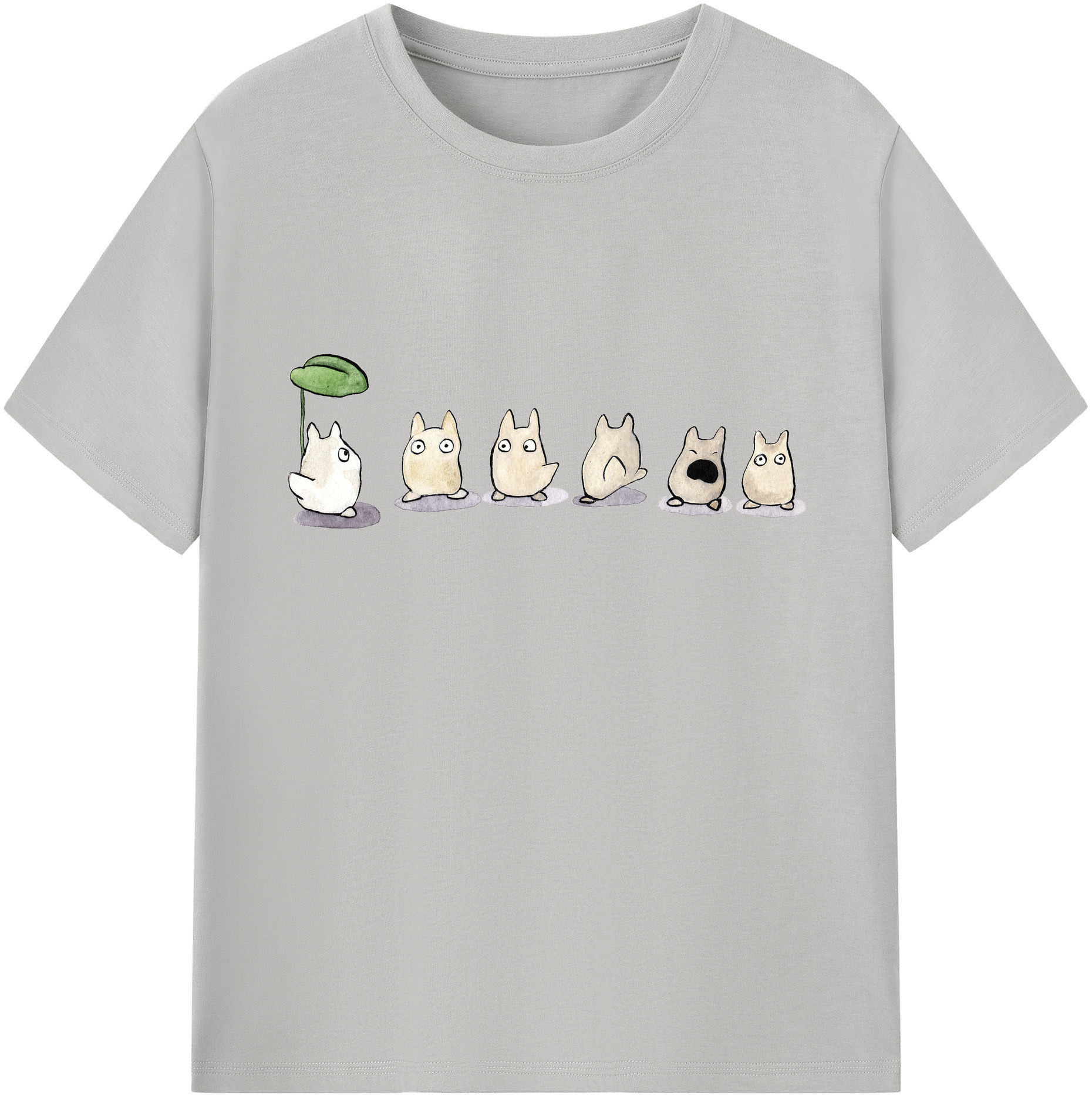 （画像用） となりのトトロ 草壁メイ 草壁サツキ My Neighbor Totoro Satsuki Kusakabe Mei Kusakabe 綿100％ メンズ半袖Tシャツ｜肌触りやわらか＆通気性