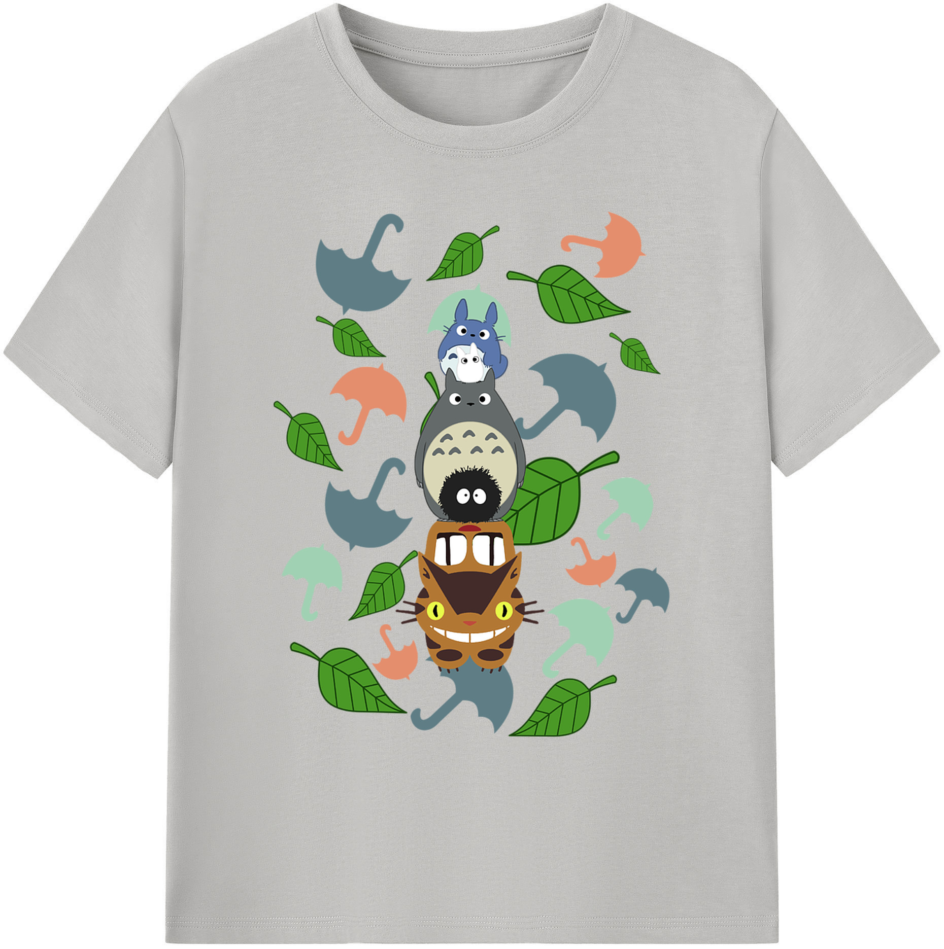 （画像用） となりのトトロ 草壁メイ 草壁サツキ My Neighbor Totoro Satsuki Kusakabe Mei Kusakabe 綿100％ メンズ半袖Tシャツ｜肌触りやわらか＆通気性