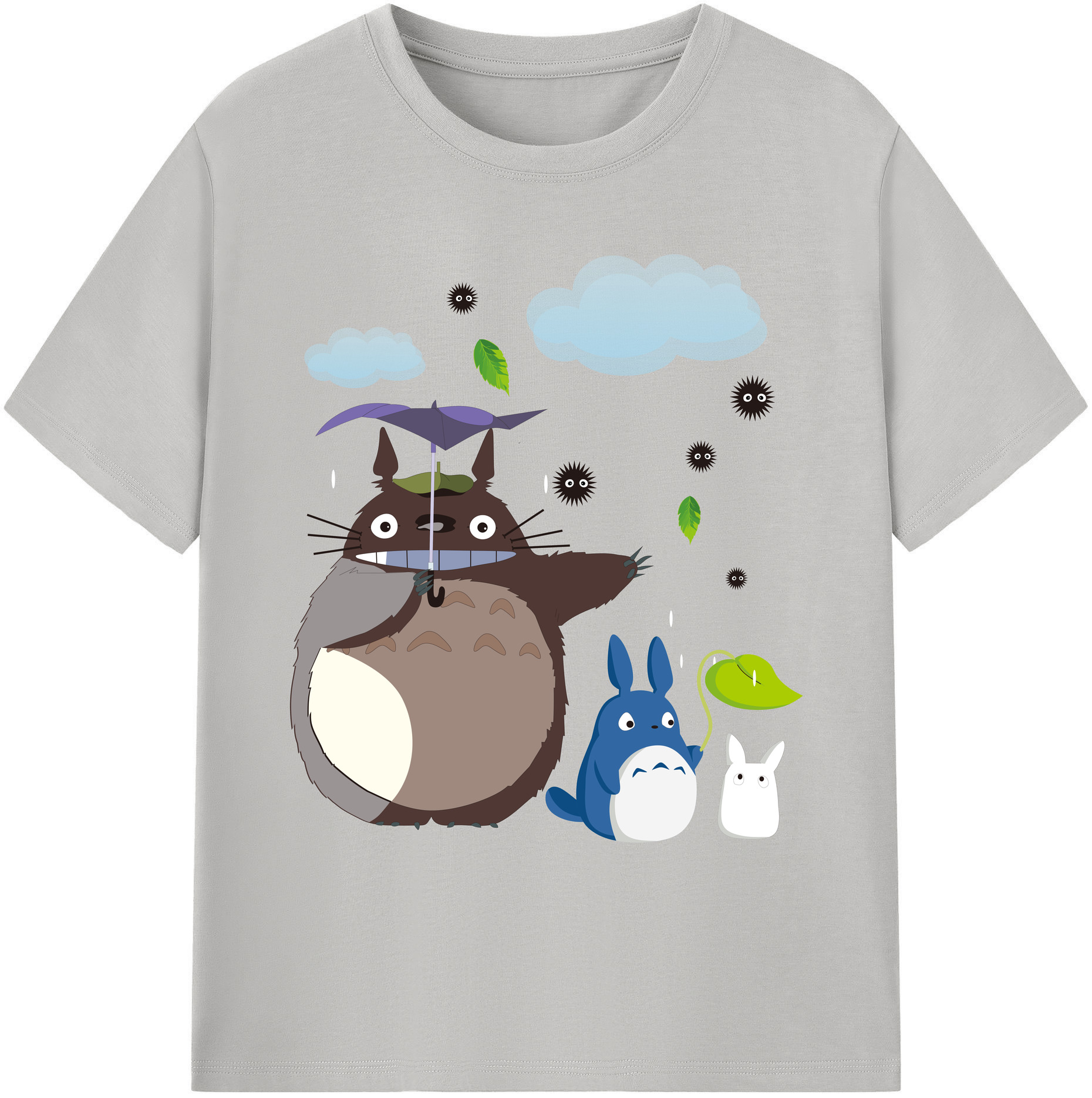 （画像用） となりのトトロ 草壁メイ 草壁サツキ My Neighbor Totoro Satsuki Kusakabe Mei Kusakabe 綿100％ メンズ半袖Tシャツ｜肌触りやわらか＆通気性