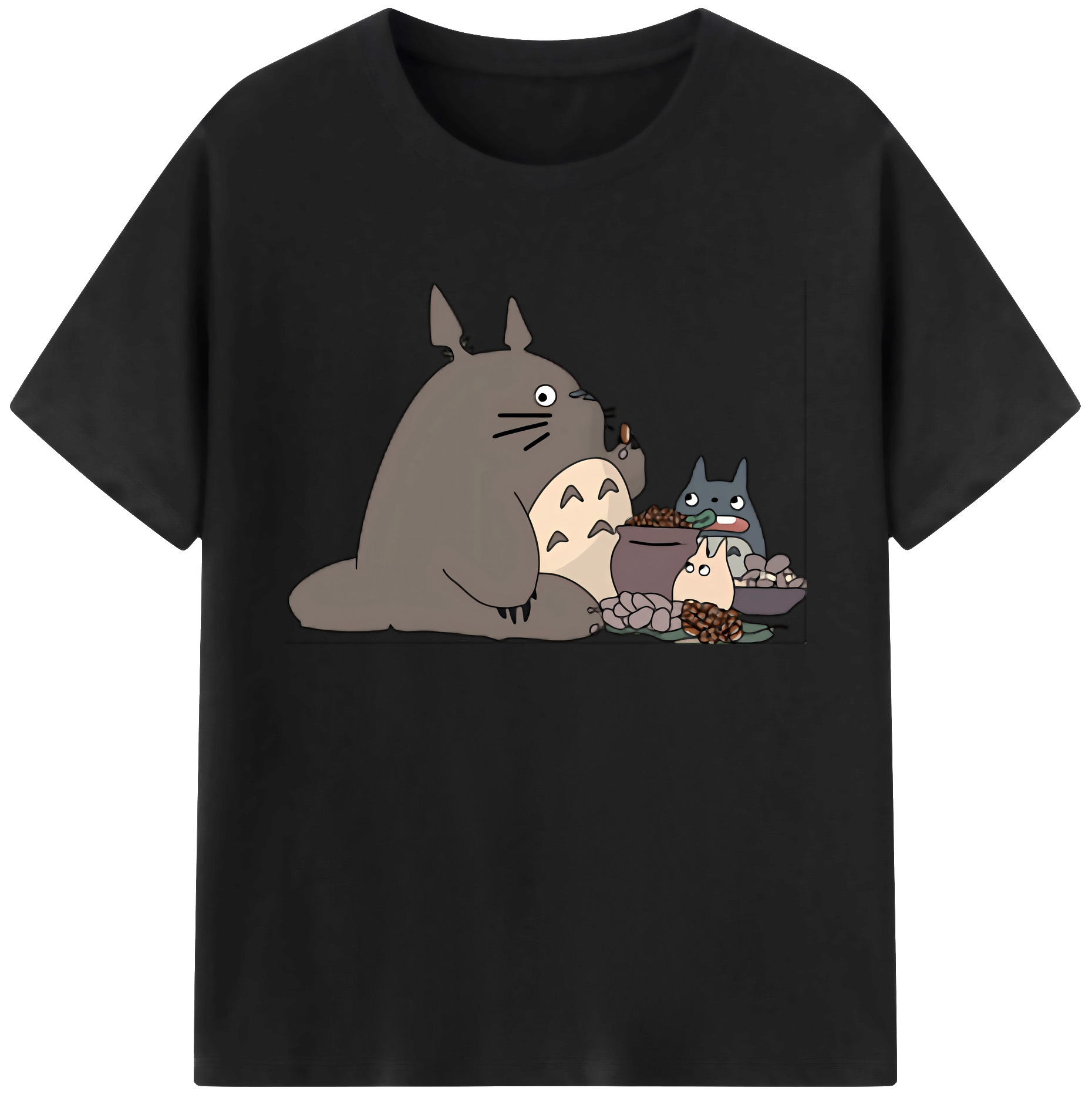 （画像用） となりのトトロ 草壁メイ 草壁サツキ My Neighbor Totoro Satsuki Kusakabe Mei Kusakabe 綿100％ メンズ半袖Tシャツ｜肌触りやわらか＆通気性
