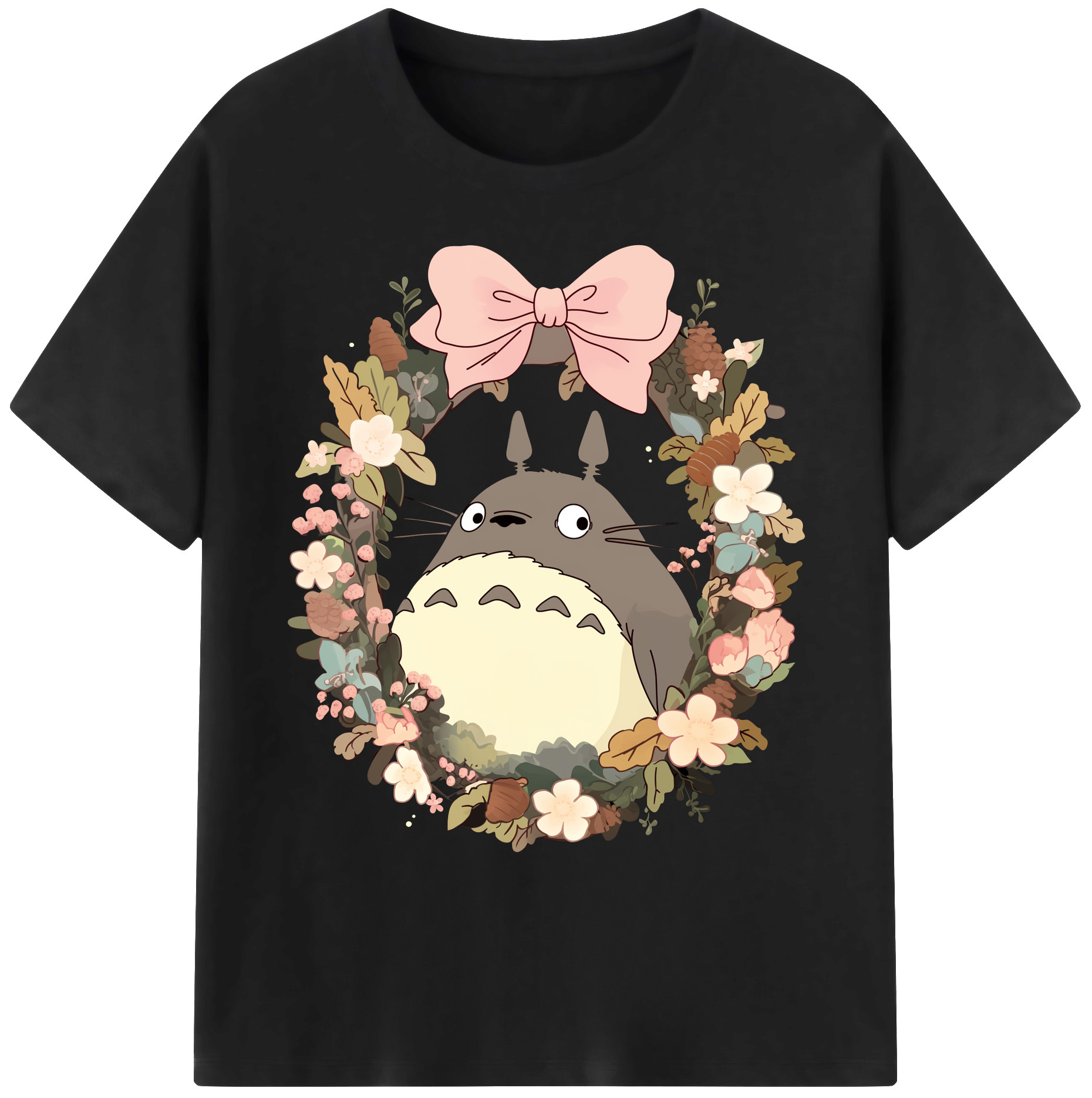（画像用） となりのトトロ 草壁メイ 草壁サツキ My Neighbor Totoro Satsuki Kusakabe Mei Kusakabe 綿100％ メンズ半袖Tシャツ｜肌触りやわらか＆通気性