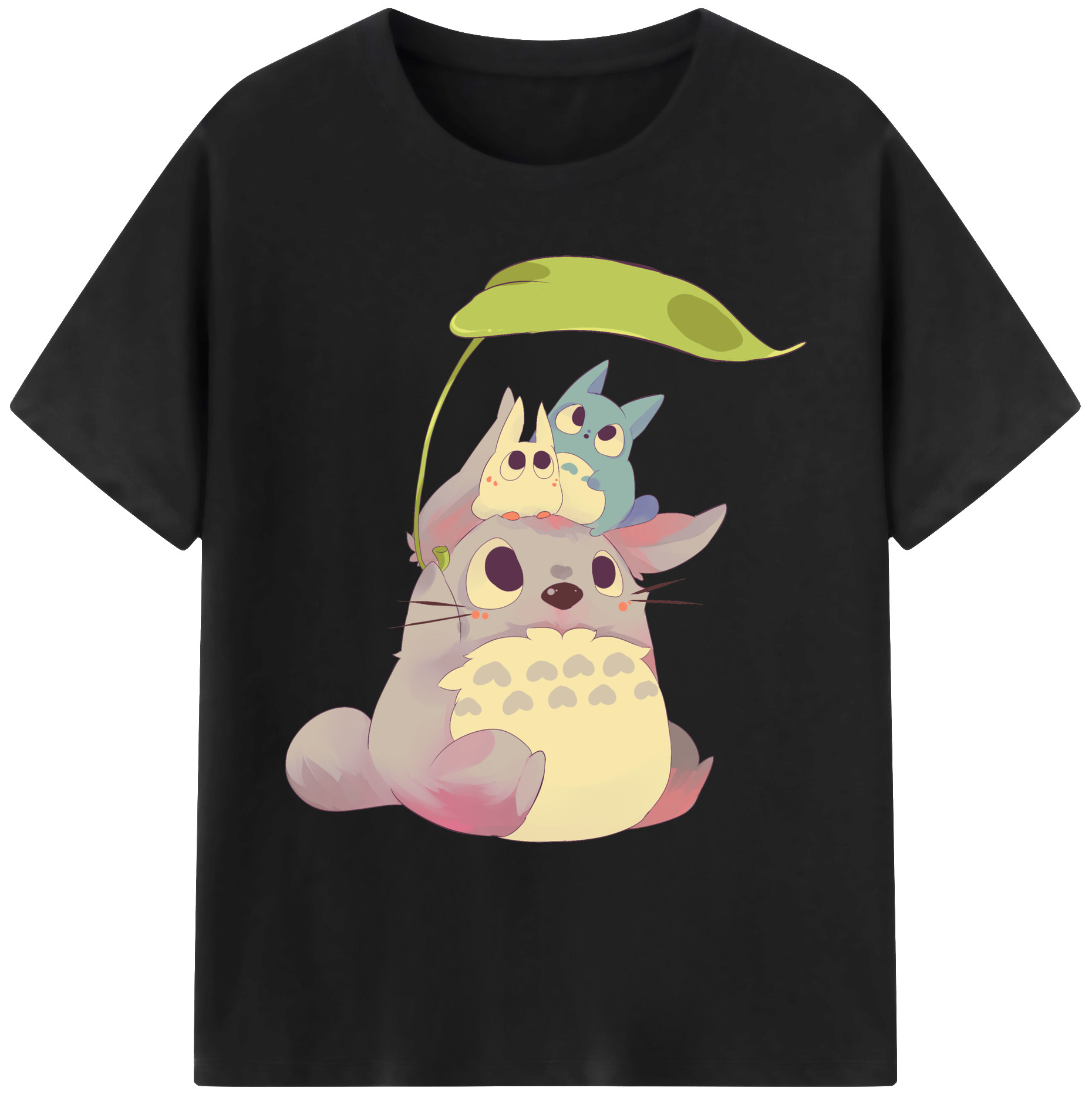 （画像用） となりのトトロ 草壁メイ 草壁サツキ My Neighbor Totoro Satsuki Kusakabe Mei Kusakabe 綿100％ メンズ半袖Tシャツ｜肌触りやわらか＆通気性