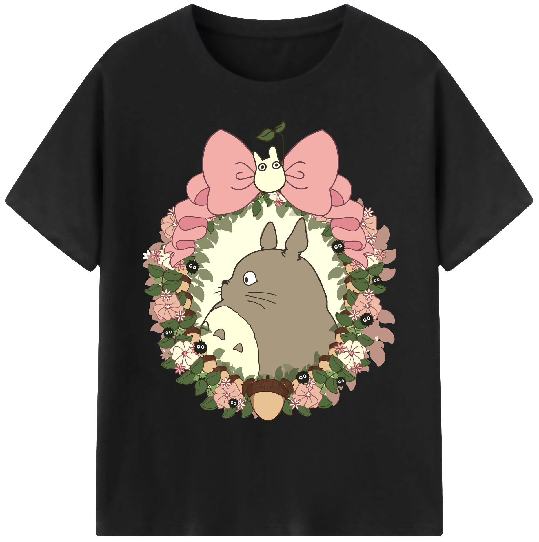（画像用） となりのトトロ 草壁メイ 草壁サツキ My Neighbor Totoro Satsuki Kusakabe Mei Kusakabe 綿100％ メンズ半袖Tシャツ｜肌触りやわらか＆通気性