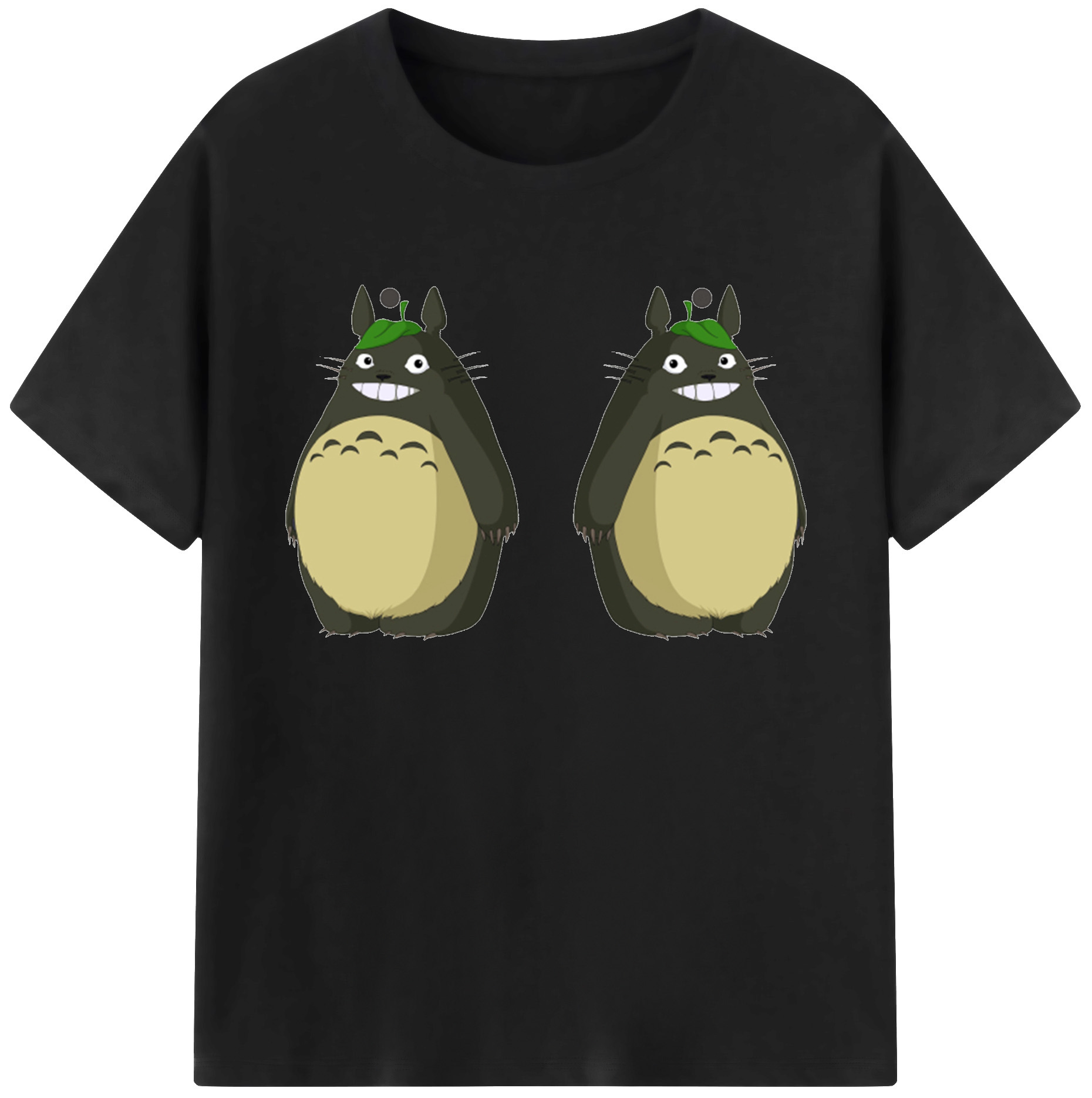 （画像用） となりのトトロ 草壁メイ 草壁サツキ My Neighbor Totoro Satsuki Kusakabe Mei Kusakabe 綿100％ メンズ半袖Tシャツ｜肌触りやわらか＆通気性